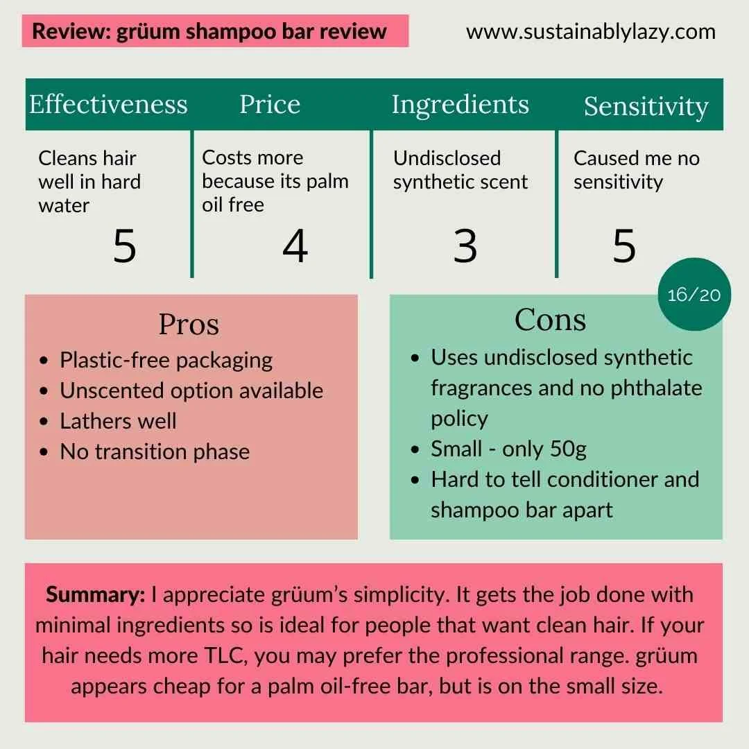 InDepth grüum Review Is This Shampoo Bar Right For Your Hair? — Sustainably Lazy