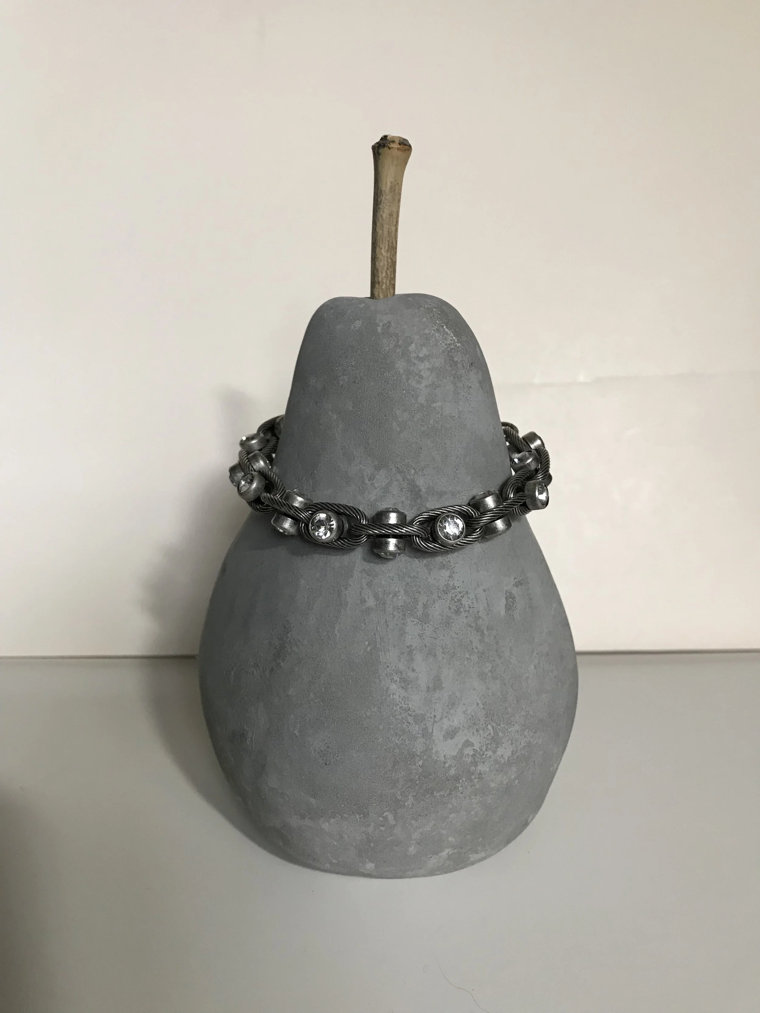 Unique vintage rhinestone chain-bracelet