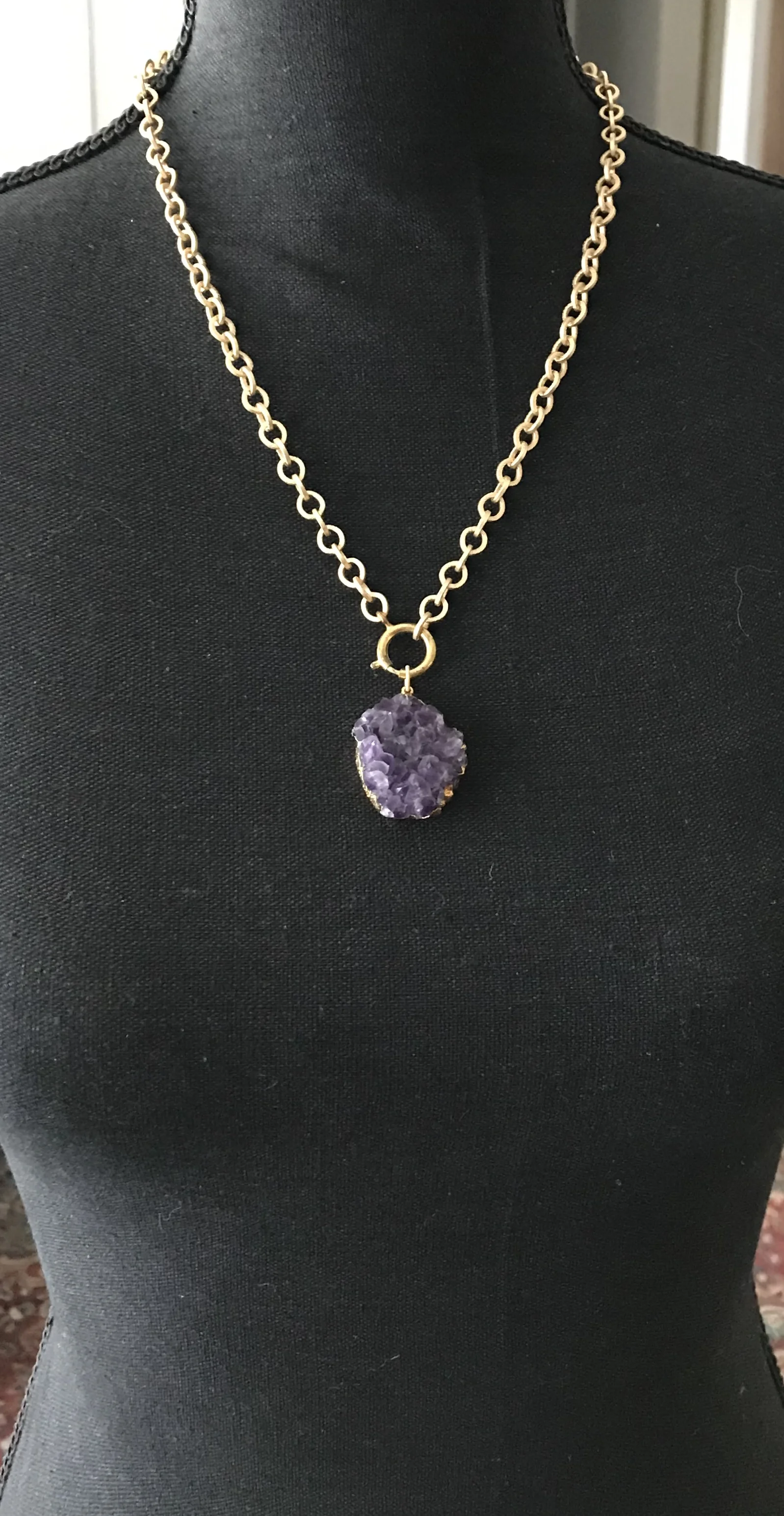 Amethyst pendant necklace