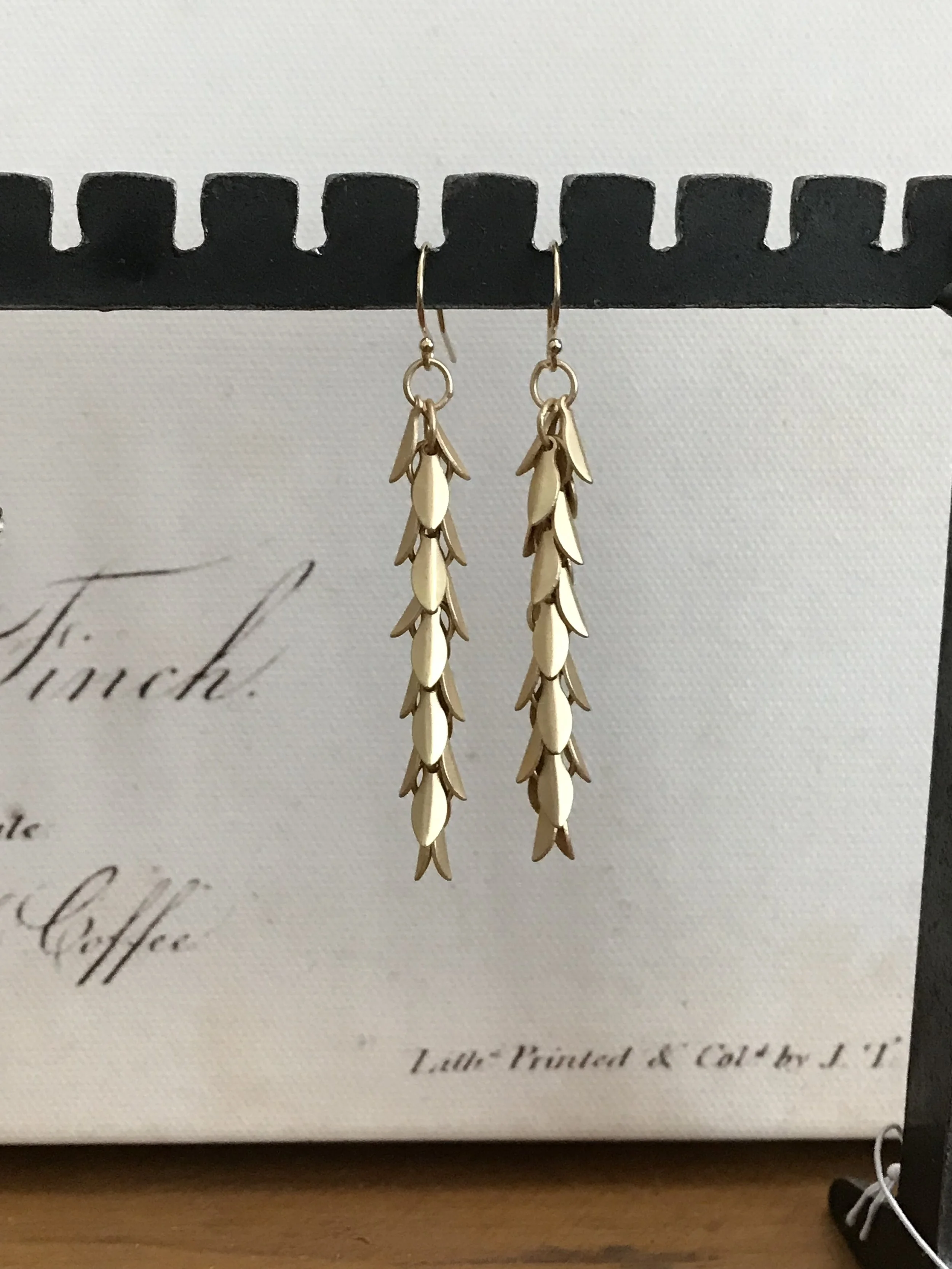 Gold fringe earrings