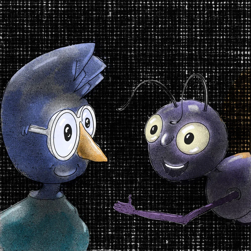 are_you_okay_thumbs_up.jpg, final inking, children's picture book, work in progress