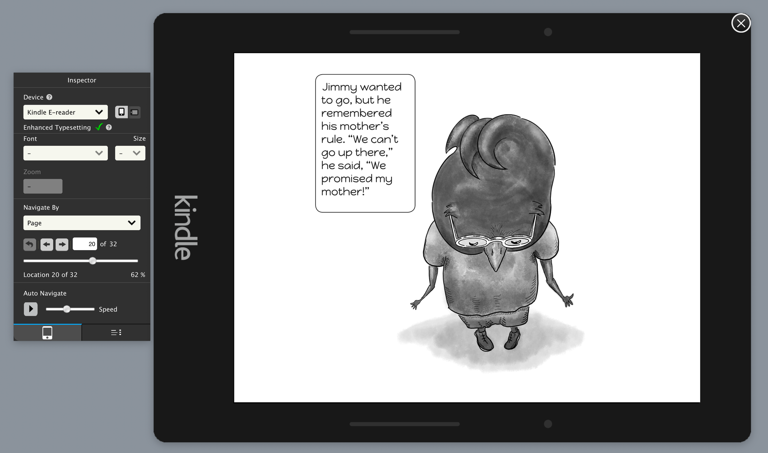 kindle_ereader_bw_blog.png grayscale, Kindle E-Reader,children's book