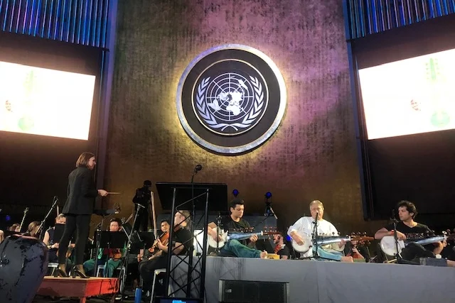 Indian Music Masters Join Refugee Players in Wishing UN a Happy Birthday