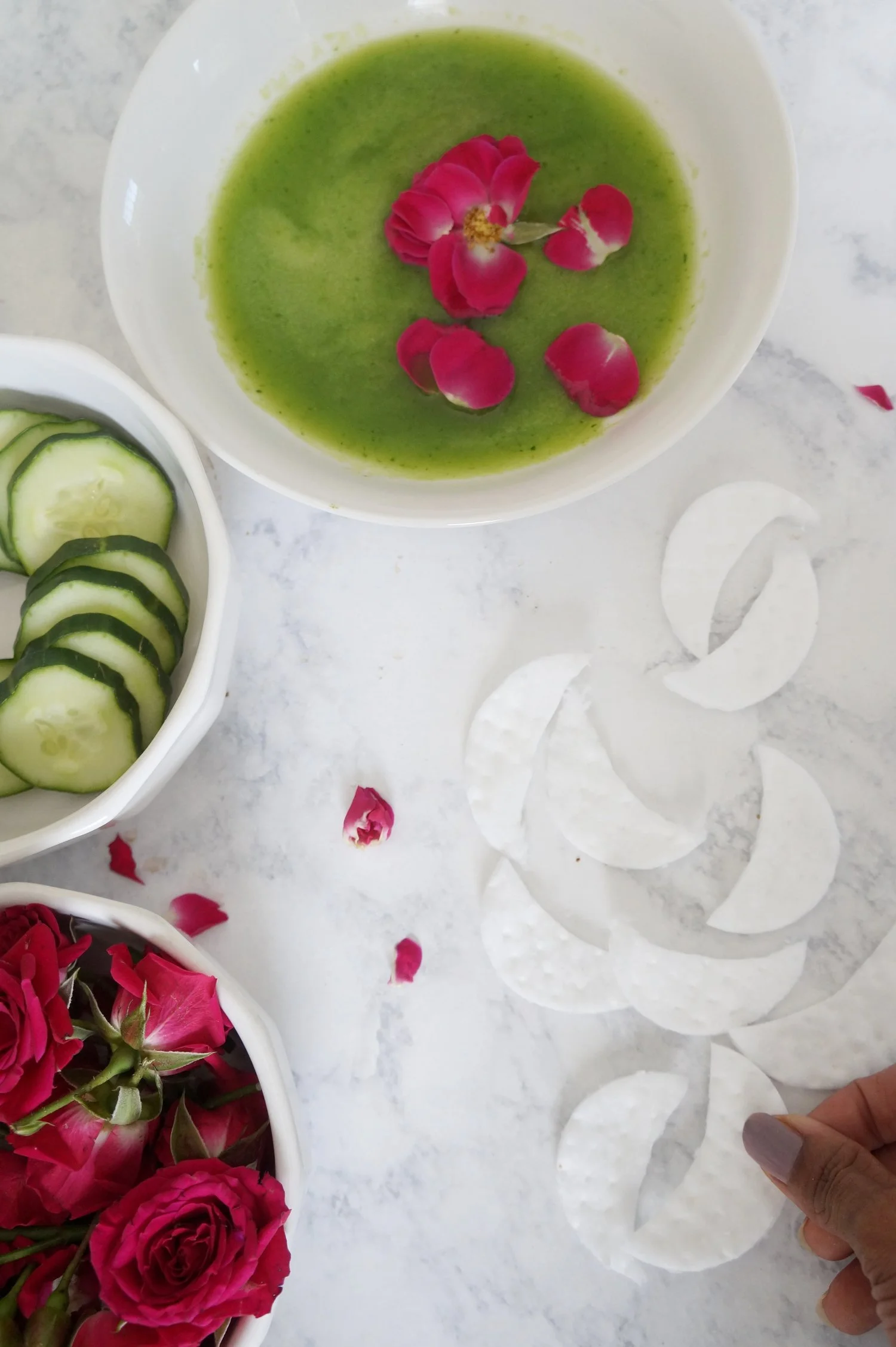 In Search of Our Gardens DIY Cucumber Rosewater Eye Mask