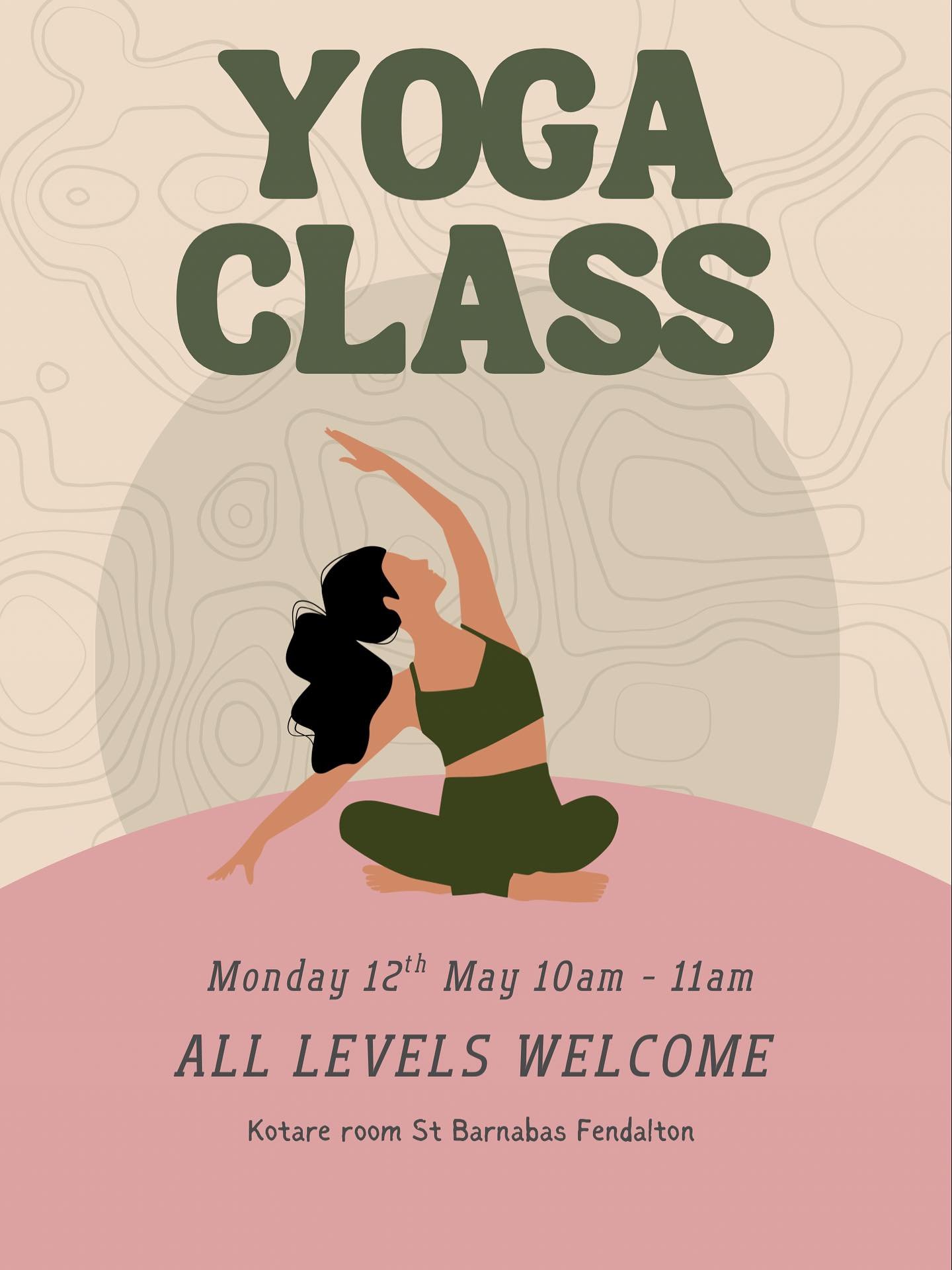 Practice yoga with me💛
All welcome and encouraged🧡

Monday 12th May 10am - 11am
Kotare room, St Barnabas, Fendalton.
Small classes so booking is essential. 
Follow the link - https://events.humanitix.com/hatha-flow-yoga-class

Nina x