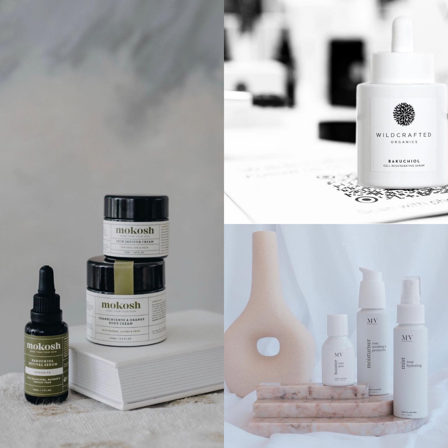 Have you been searching for these stunning skincare brands in NZ? Look no further . . find them here at Skin Space✨ Shipping NZ wide. 

@skinspacenz 
@mokoshskincare 
@wildcraftedorganicsskin 
@mvskintherapy