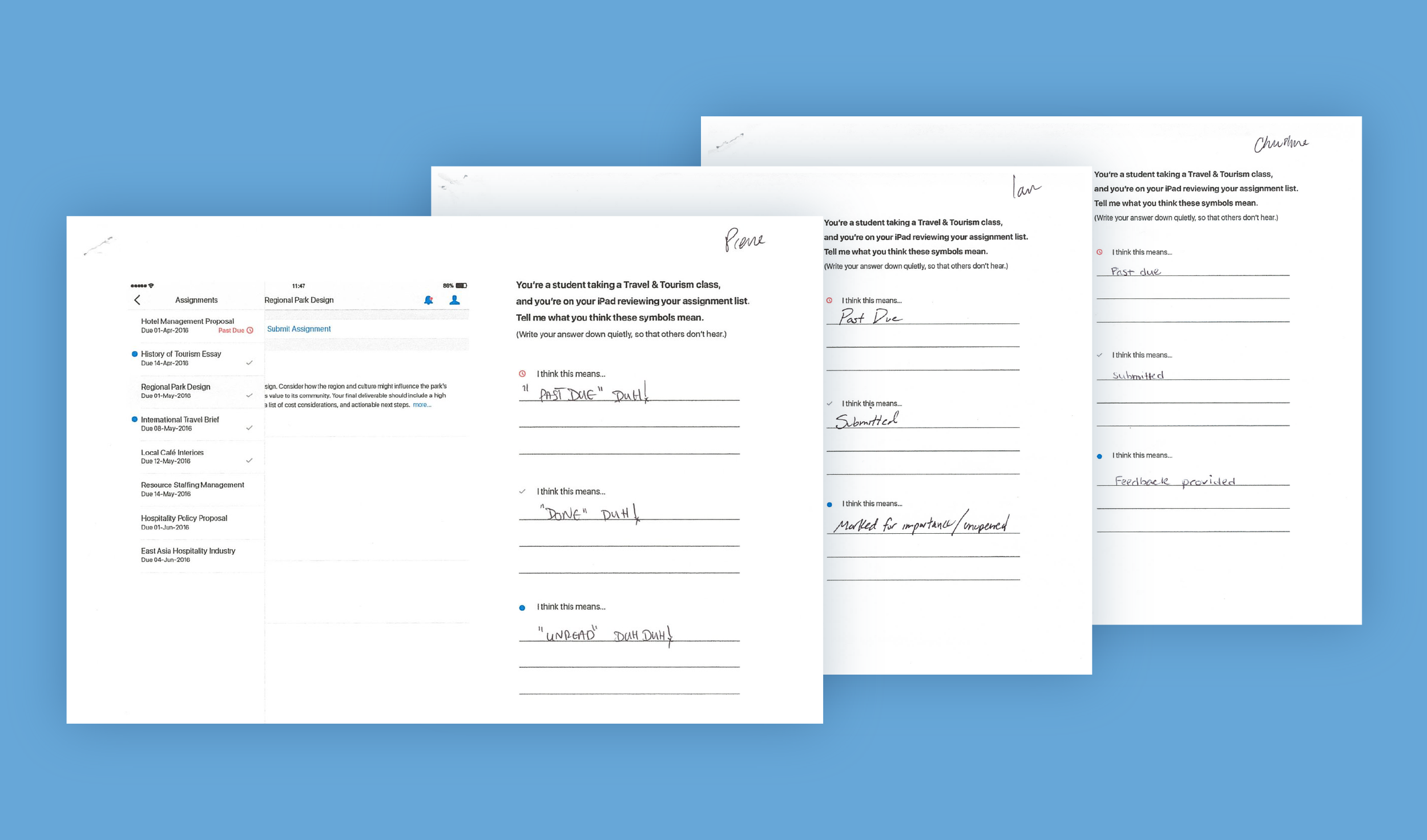Informal testing helped to uncover basic usability issues.