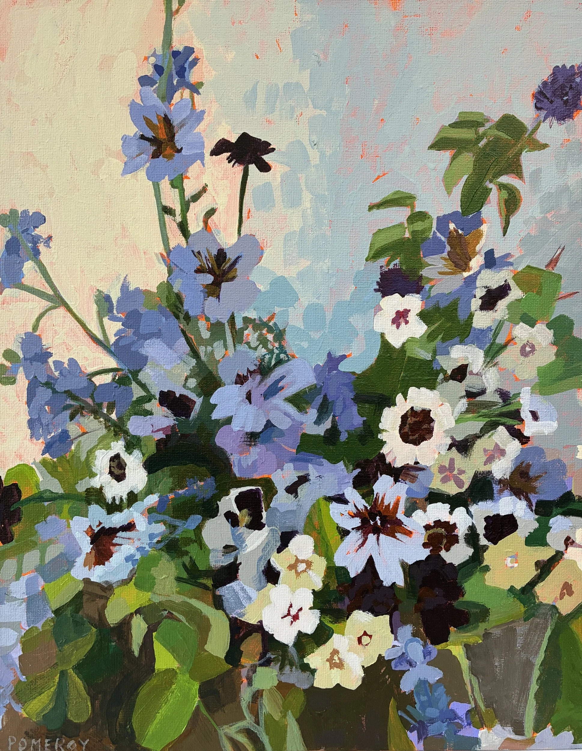 Floral Study in Periwinkle