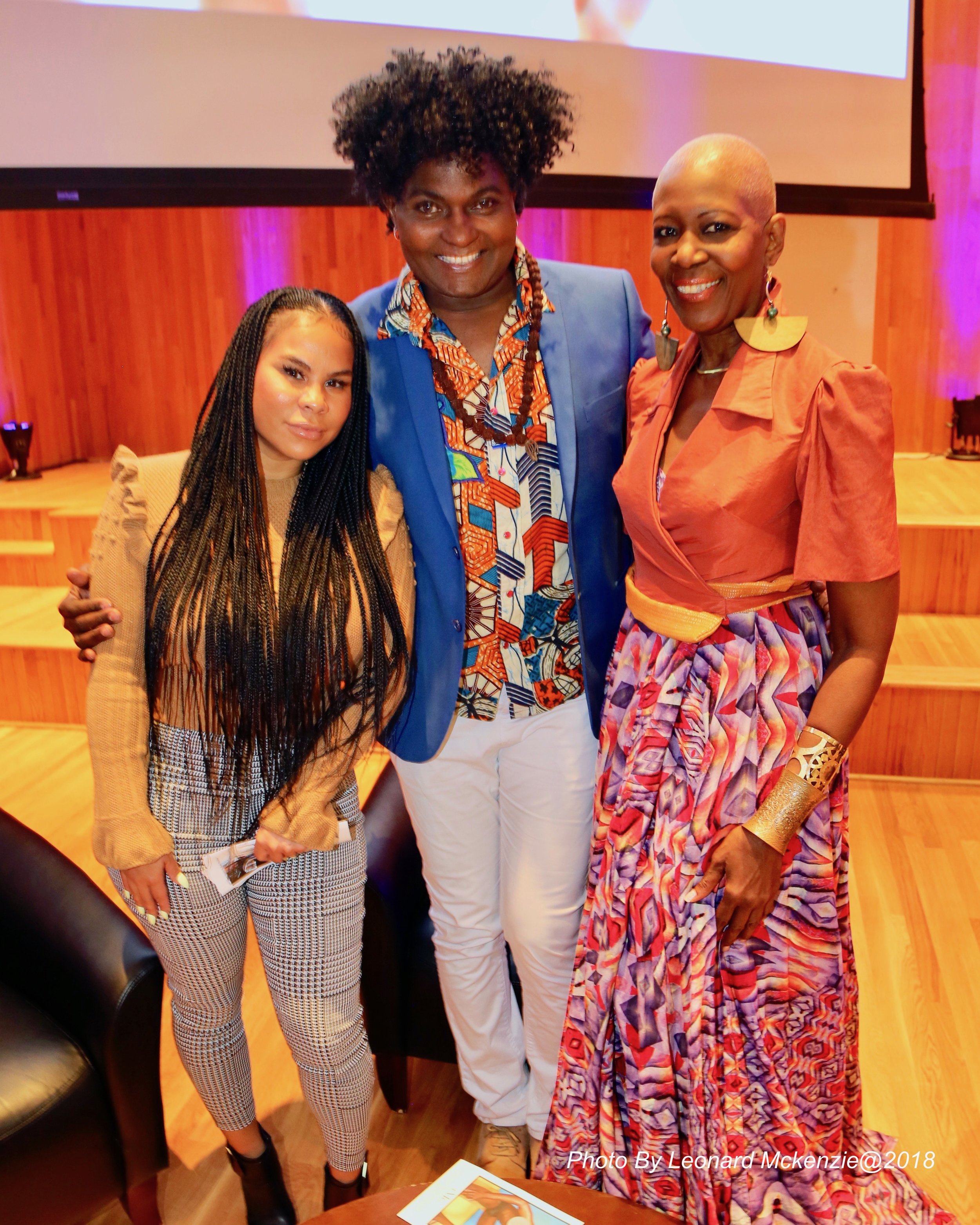  With designer, Nikhol Hing and Richard Young at What is Caribbean Fashion panel discussion at FIT 