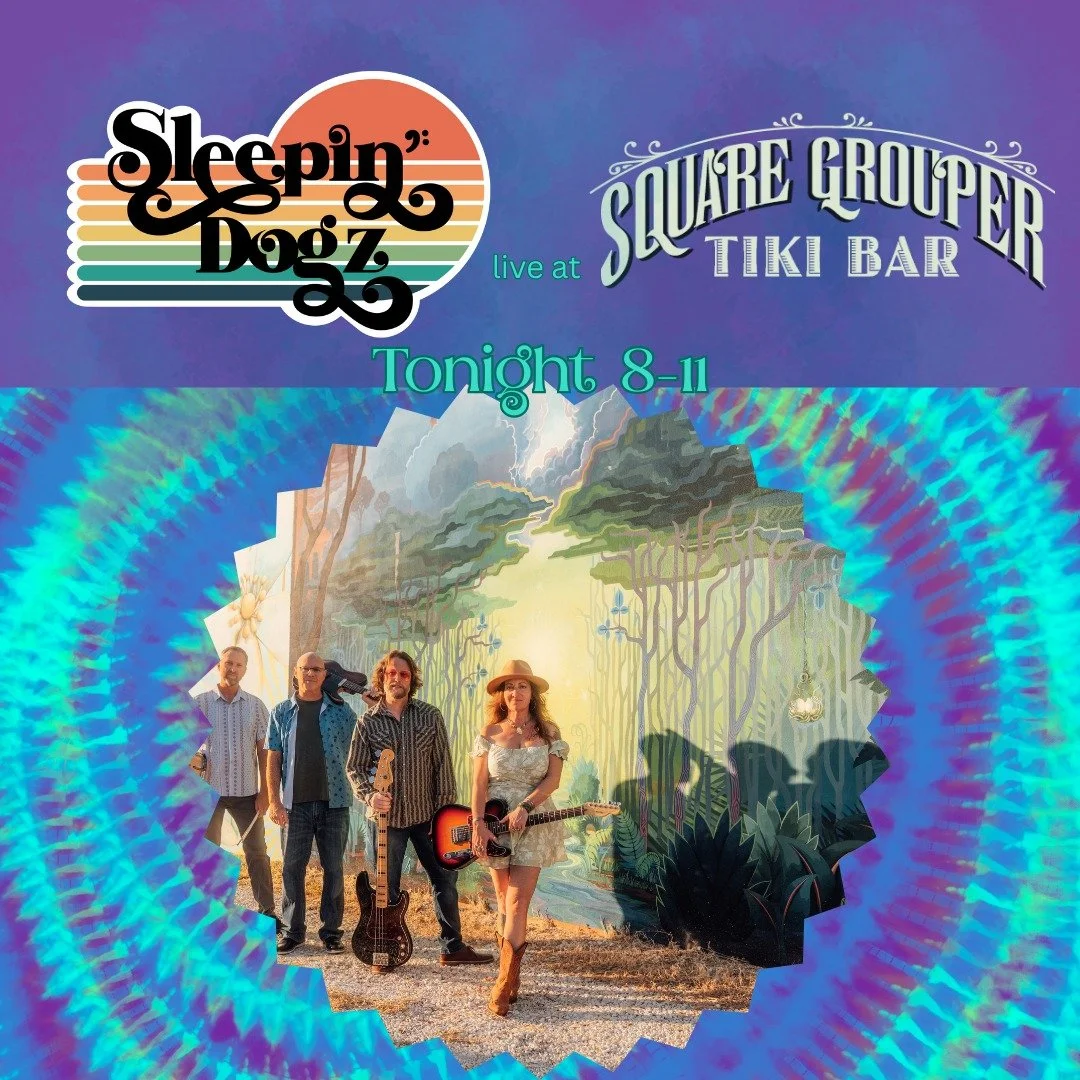 Sleepin Dogz will be making our full band debut at @squaregroupertikibarfortpierce tonight 8-11! You bring the good vibes and we'll bring the 🔥

#sleepindogz #squaregrouperftpierce #sweataweatha