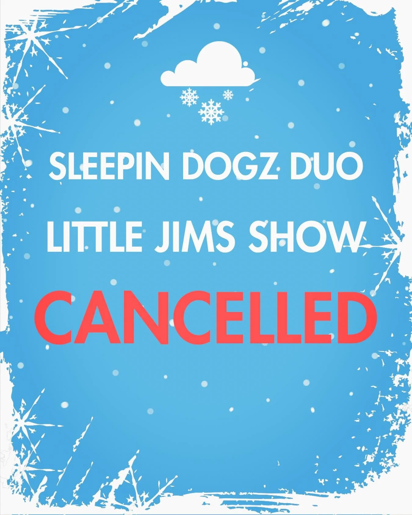 Sorry folks! No LJ&rsquo;s show today due to the weathah!