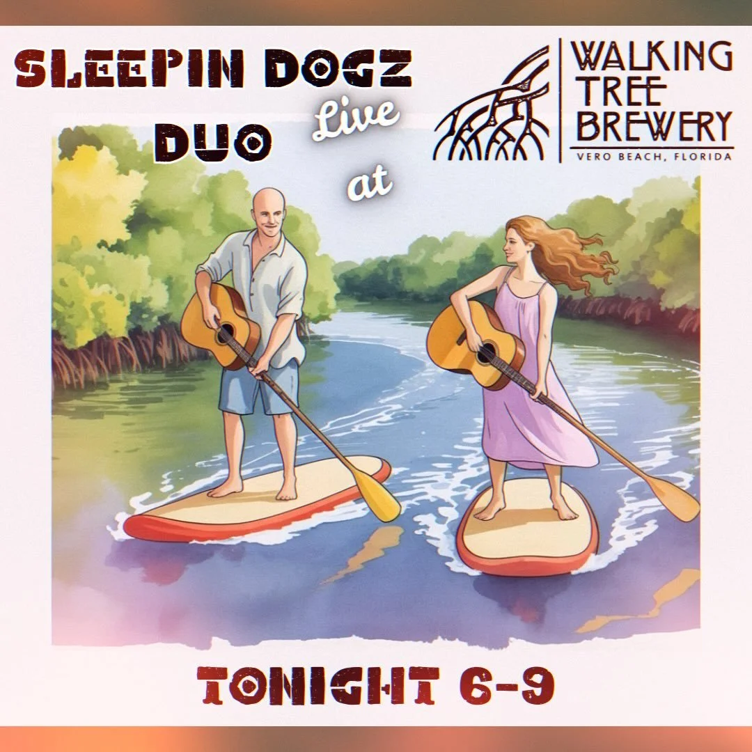 😴 🐶 Sleepin Dogz Duo tonight at @walkingtreebrewery 6-9
#sleepindogz #sleepindogzduo #walkingtreebrewery #verobeach #floridabands