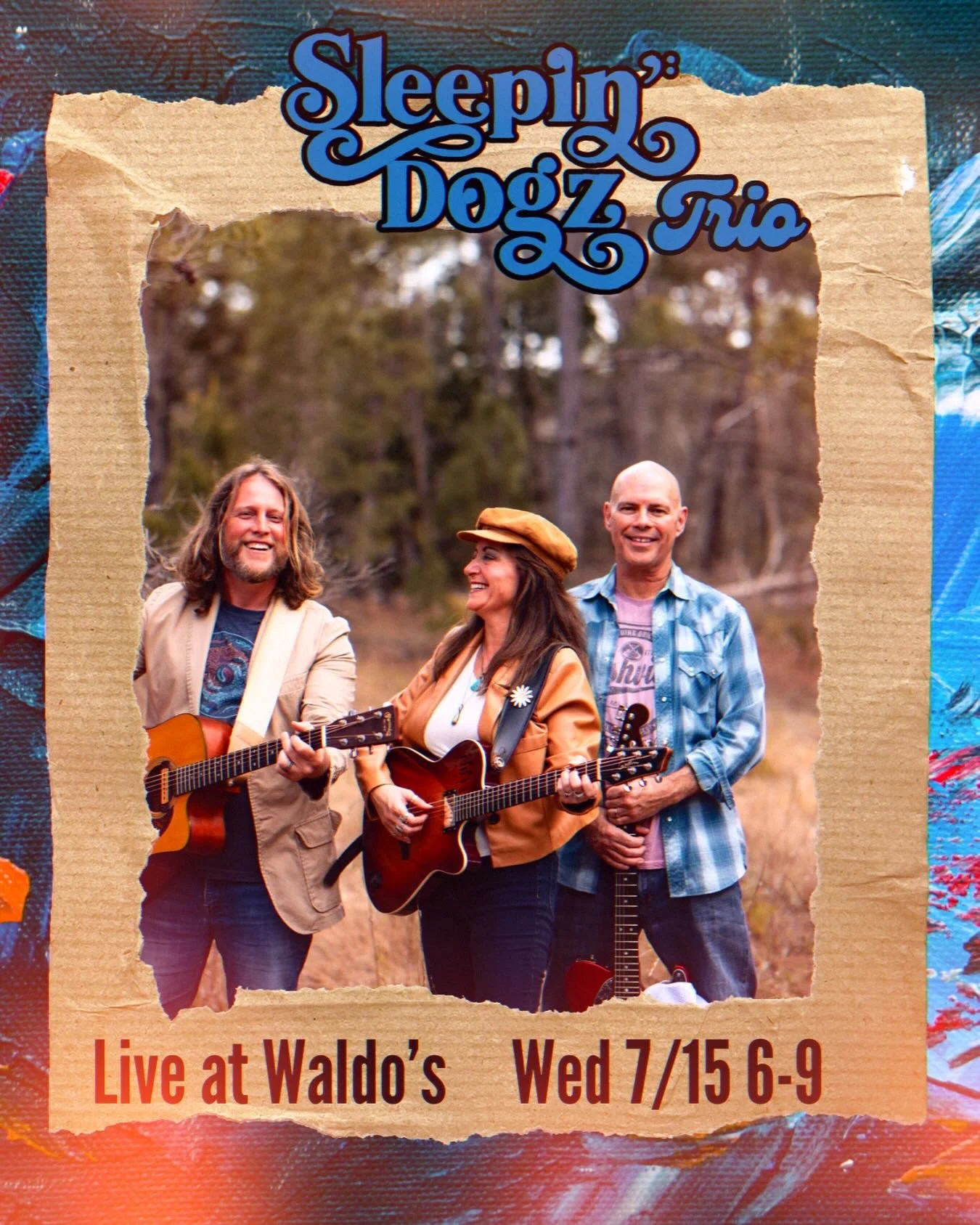 This just in! Sleepin Dogz Trio at Waldo&rsquo;s!
Wed 7/14 6-9PM