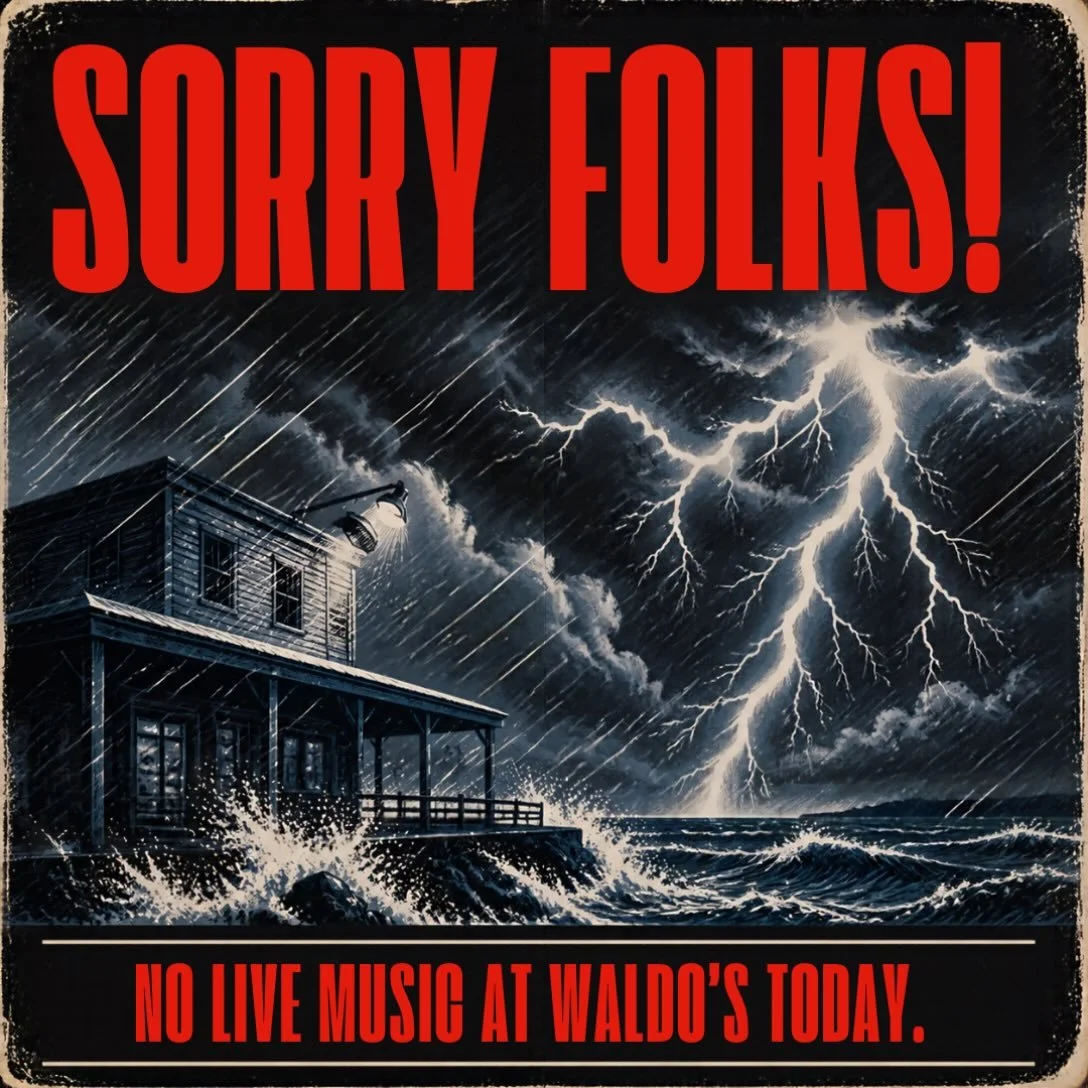 Florida be Floriding in a big way today! No Waldo&rsquo;s show today. ⛈️☔️