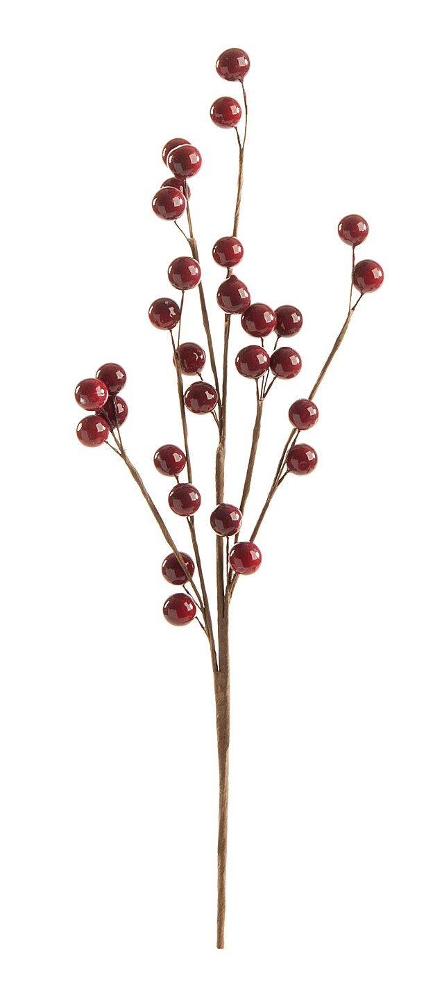 Burgundy red berry stem 40cm