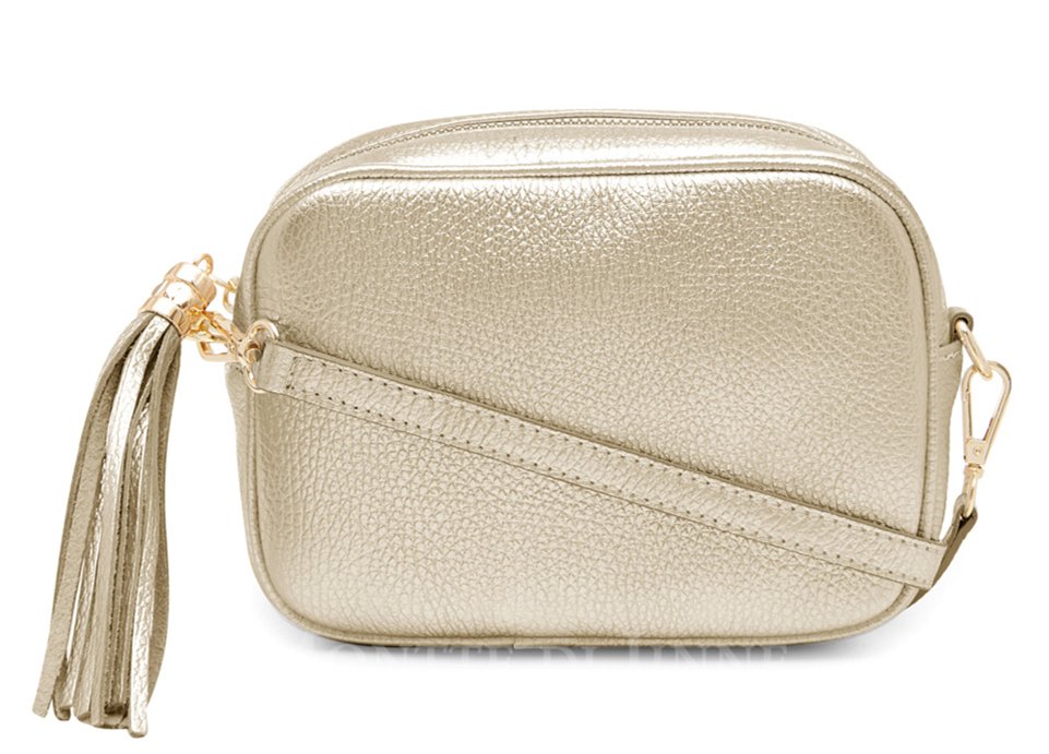 Leather shoulder bag medium - Gold