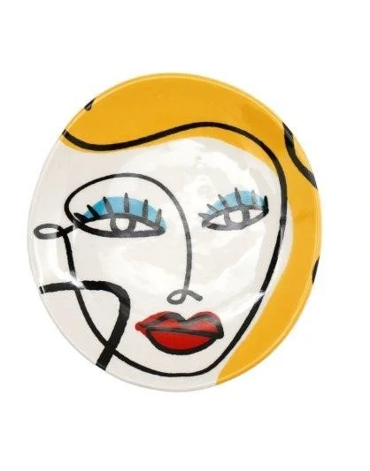Face trinket - Yellow pop art