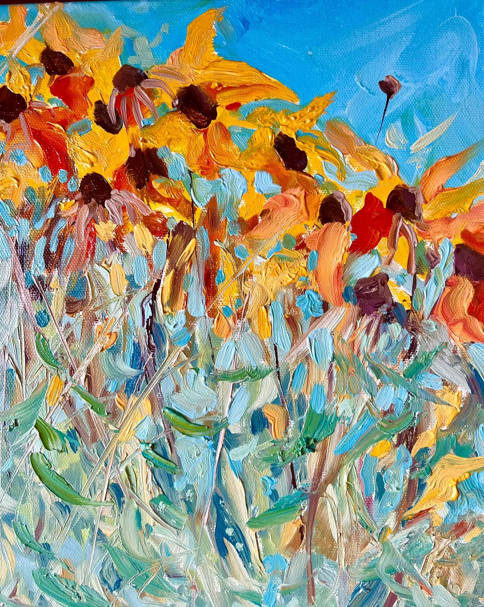 Painting - Coastal Rudbeckia by Sue McDonagh