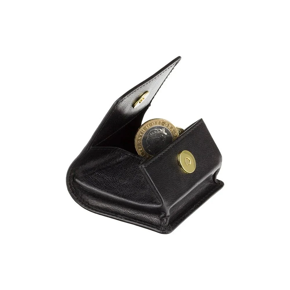 Leather square tray purse 421 black