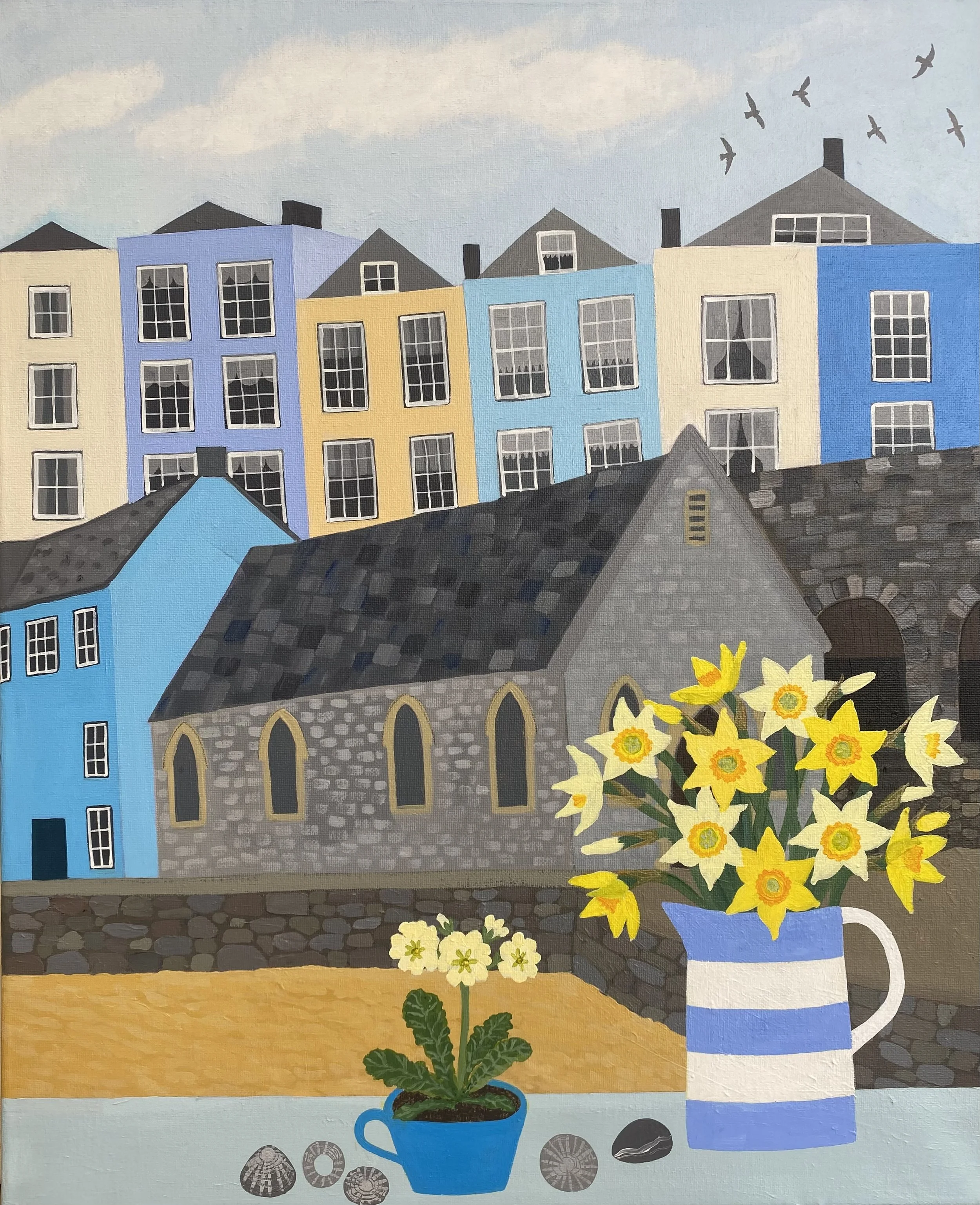 Painting - Spring day Tenby  by Christine McBeth