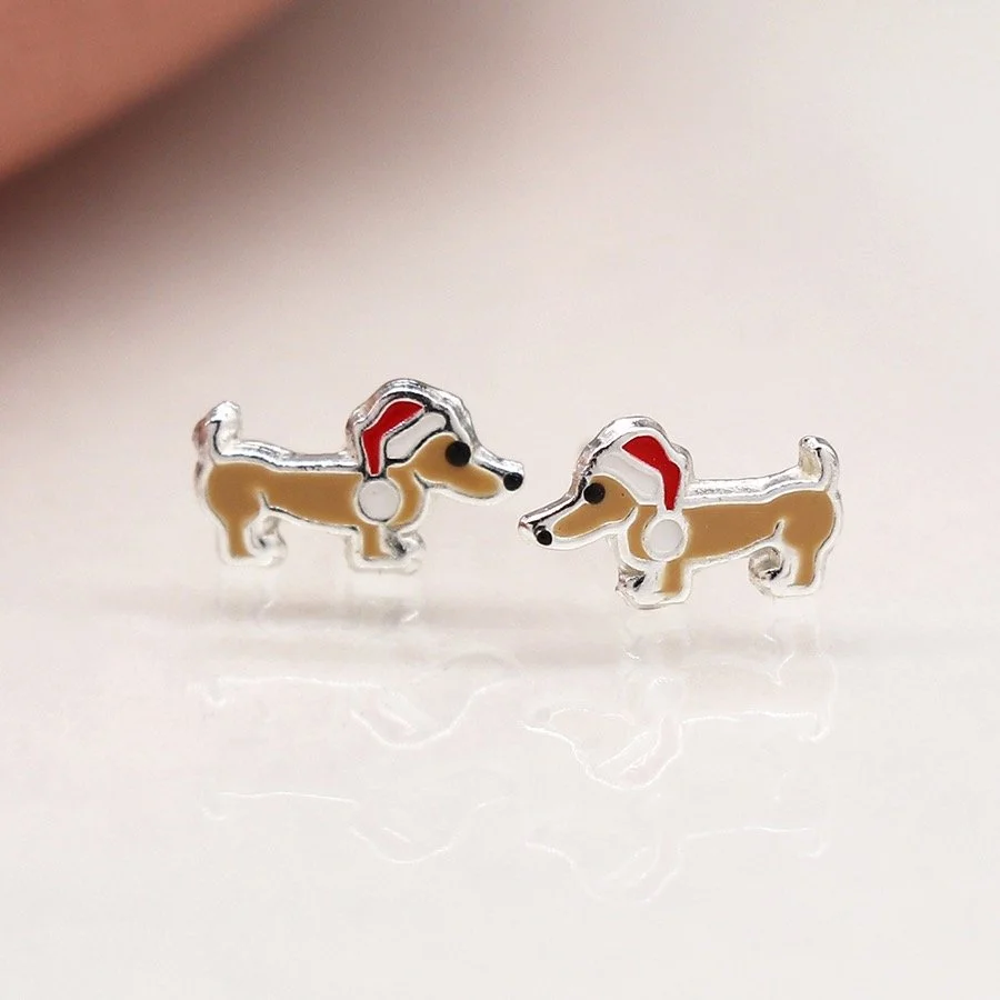Earrings - Christmas Dachshunds