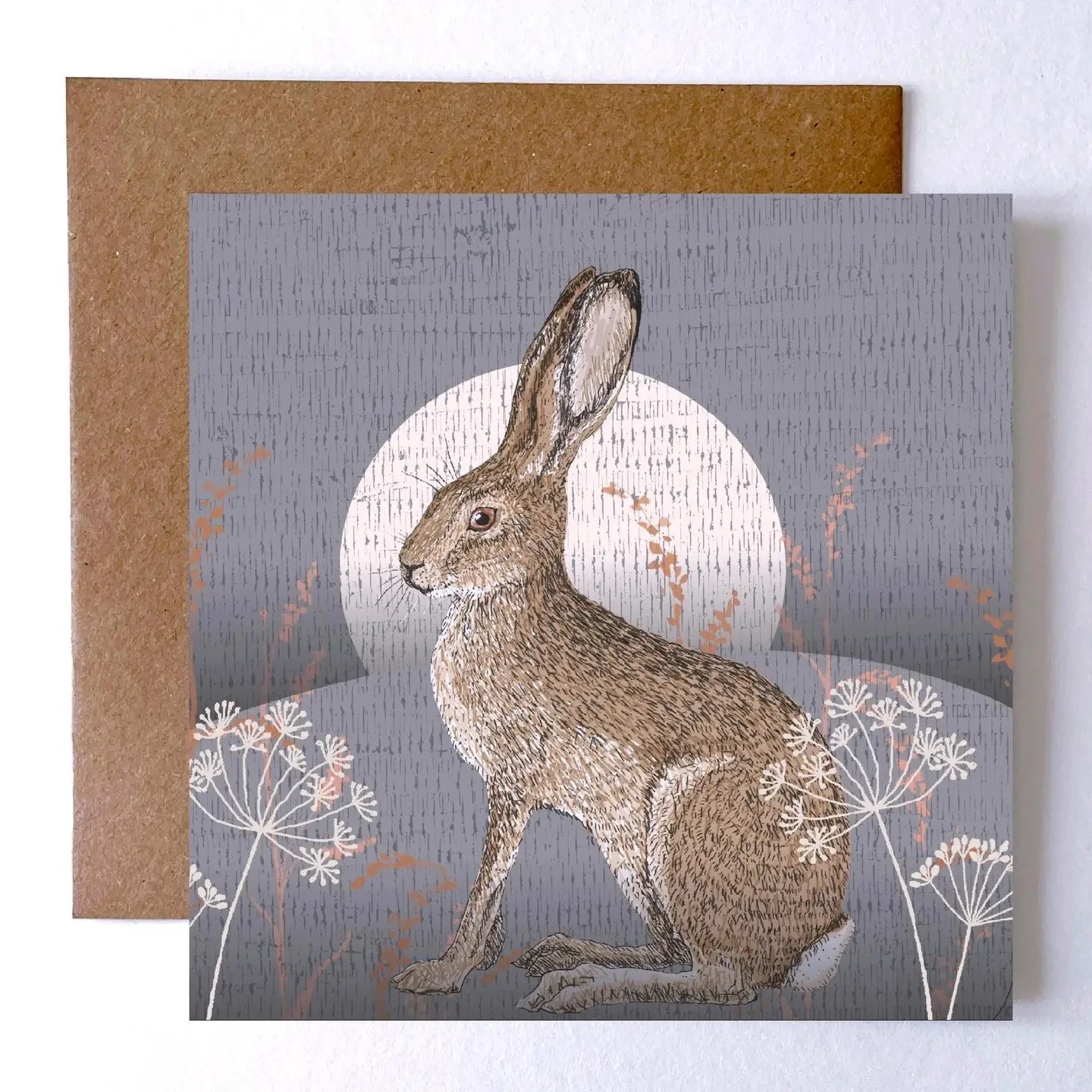Art card - Moonlight Hare by Helen Briggs