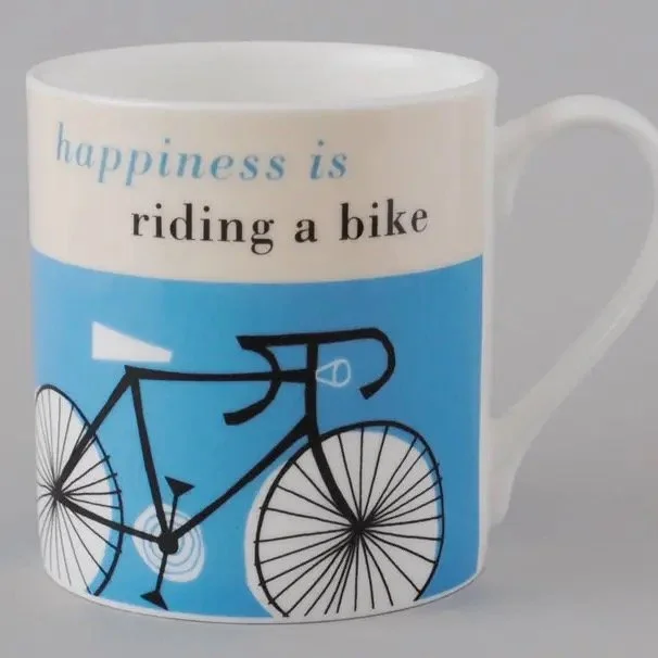 Mug - Happiness is riding a bike