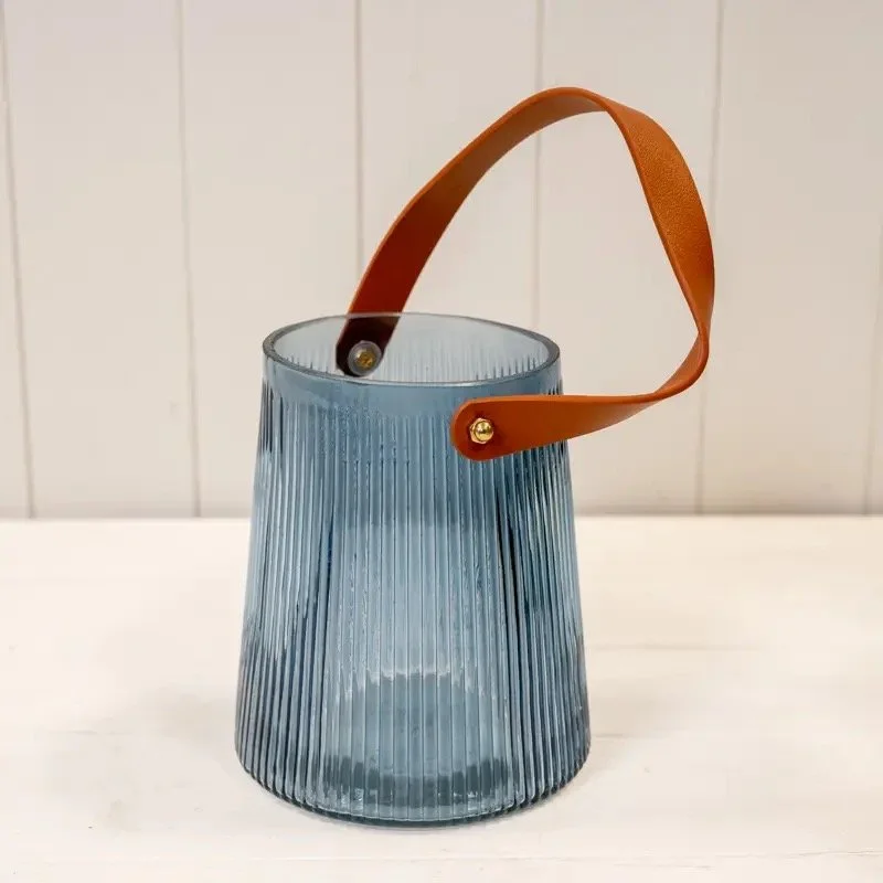 Glass Lantern - Blue