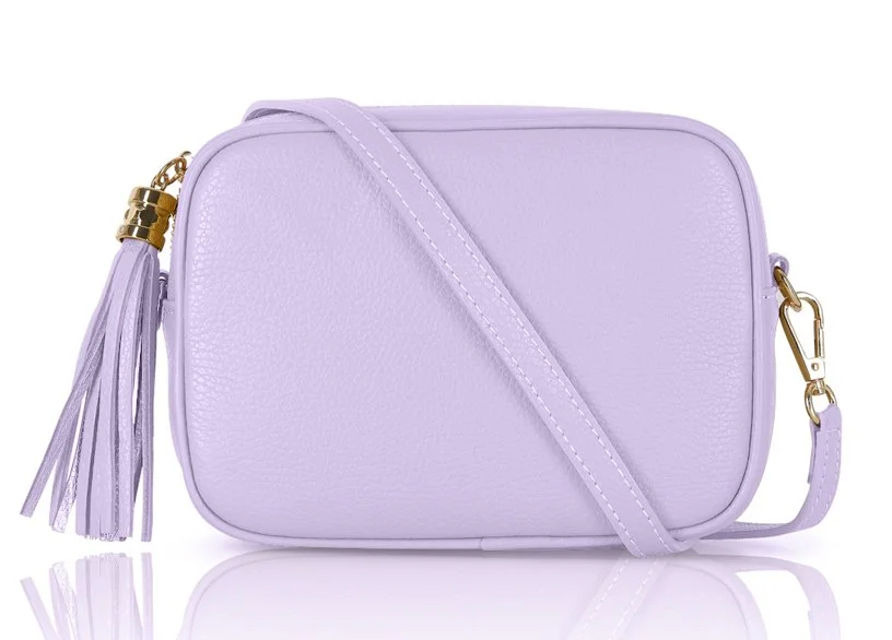 Leather shoulder bag medium - Lilac