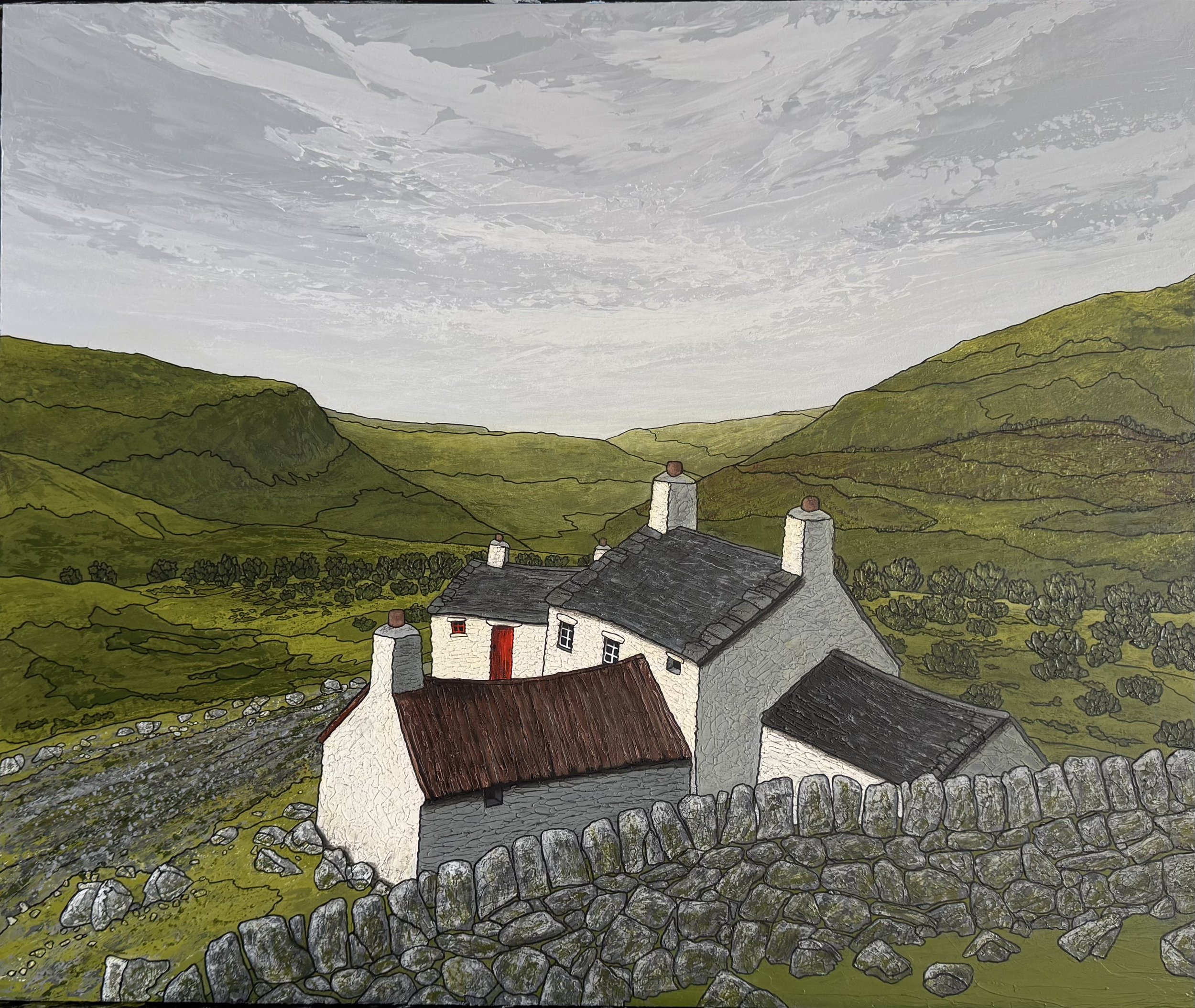 Print - Mountain Valley by Joy Saunders