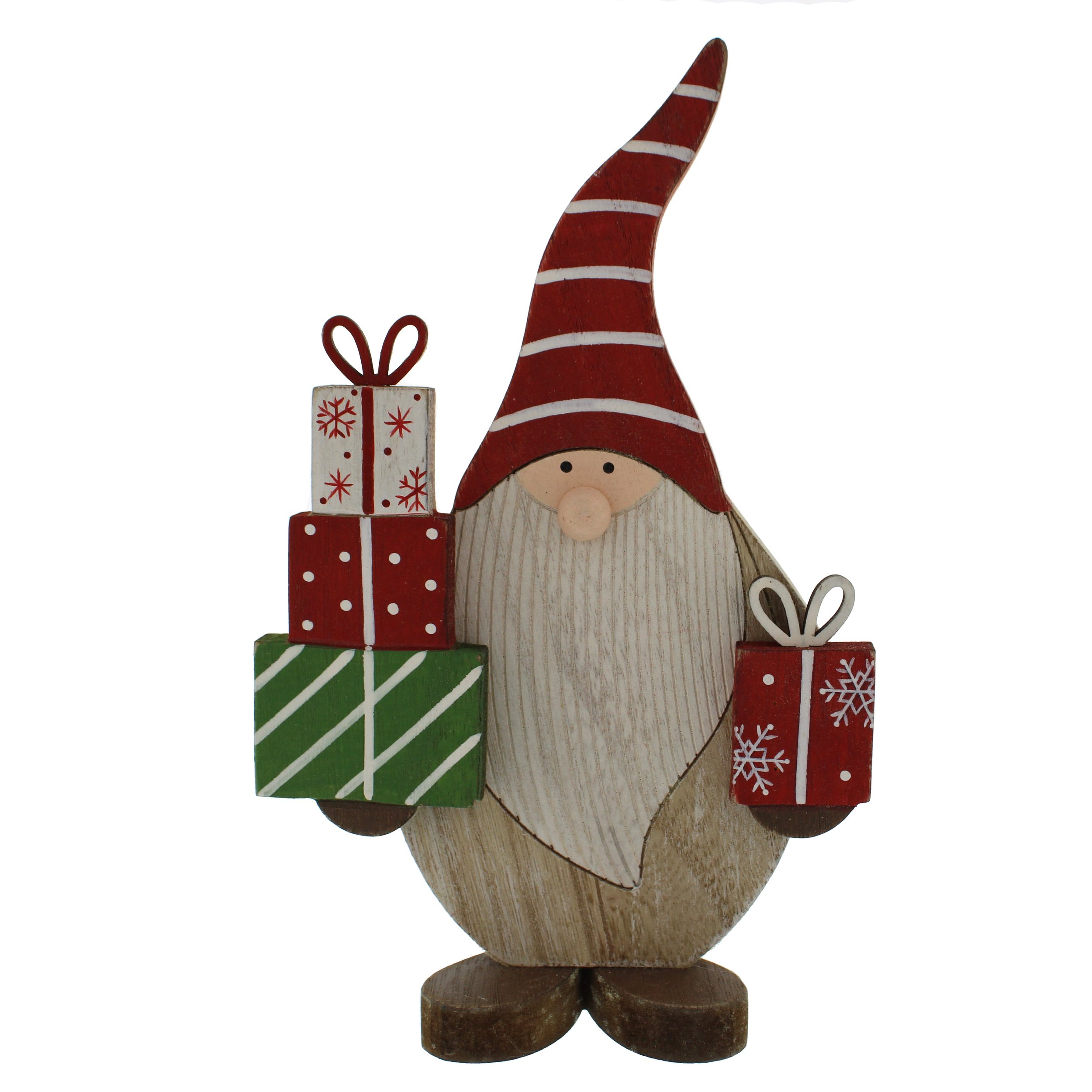 Santa gonk standing with presents