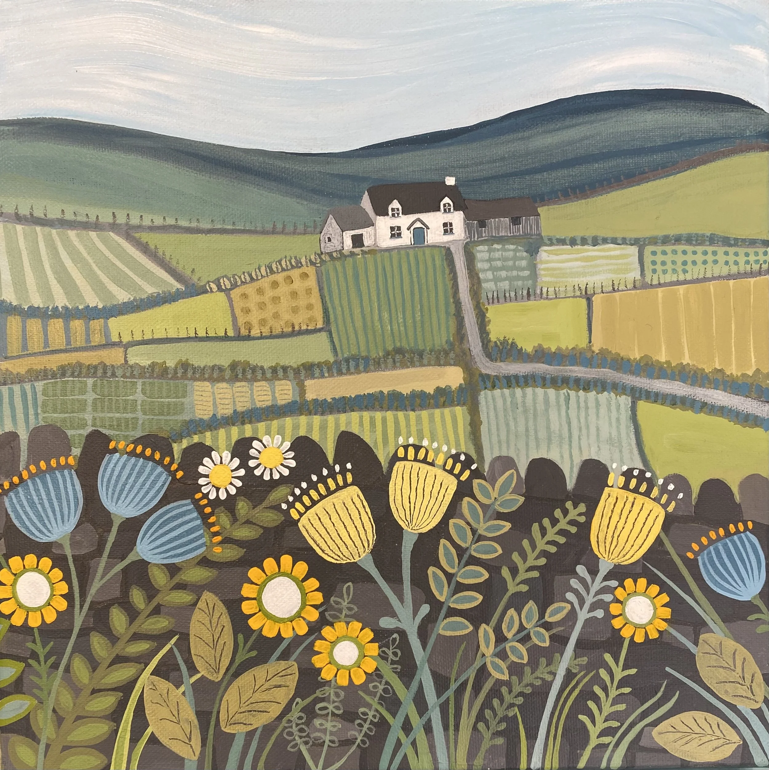 Painting - Patchwork landscape II by Christine McBeth