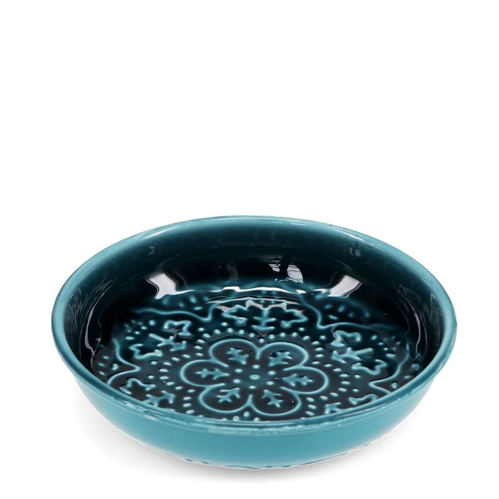 Trinket dish - Enamel blue