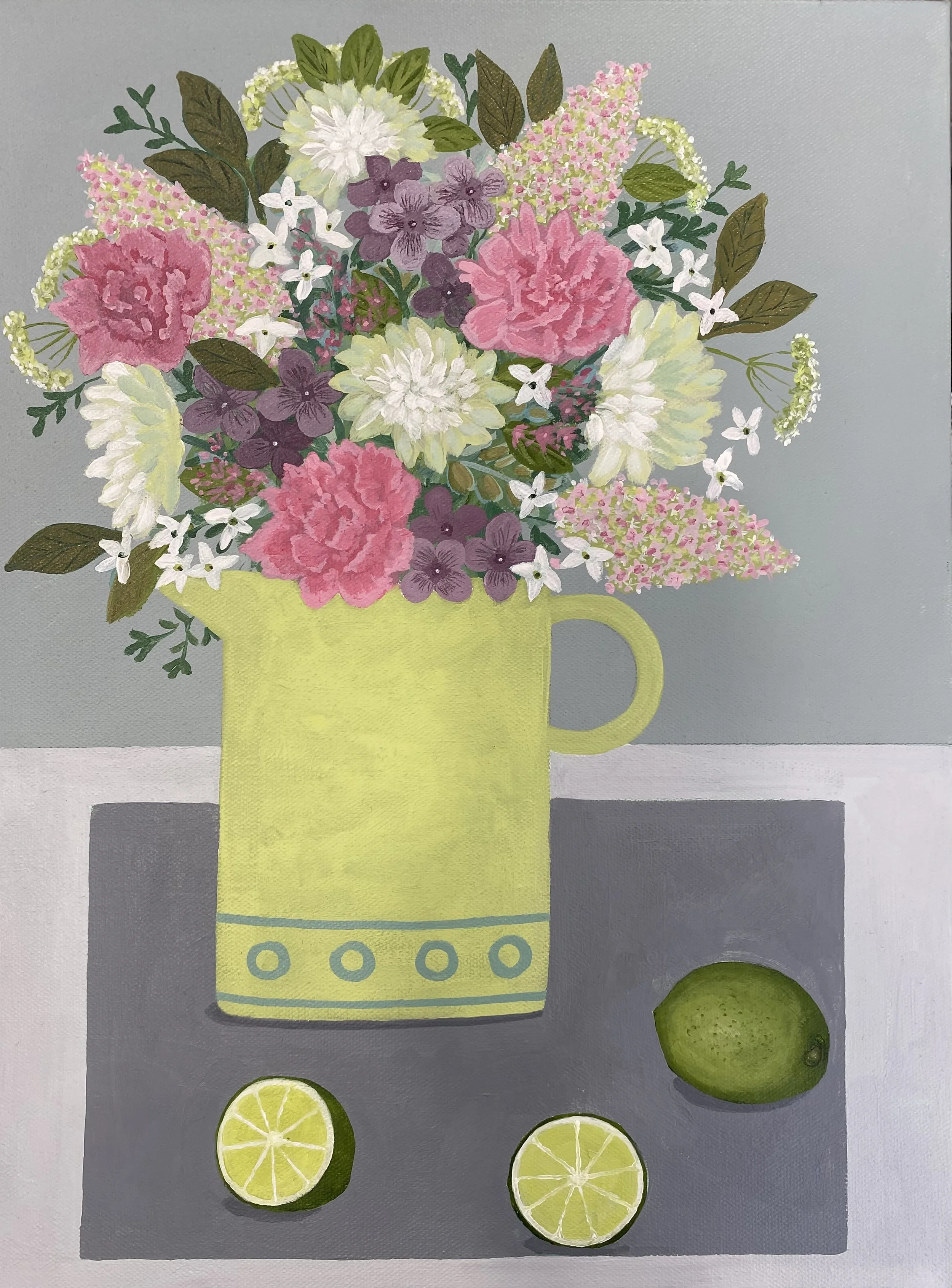 Painting - Summer bunch and limes - Christine McBeth