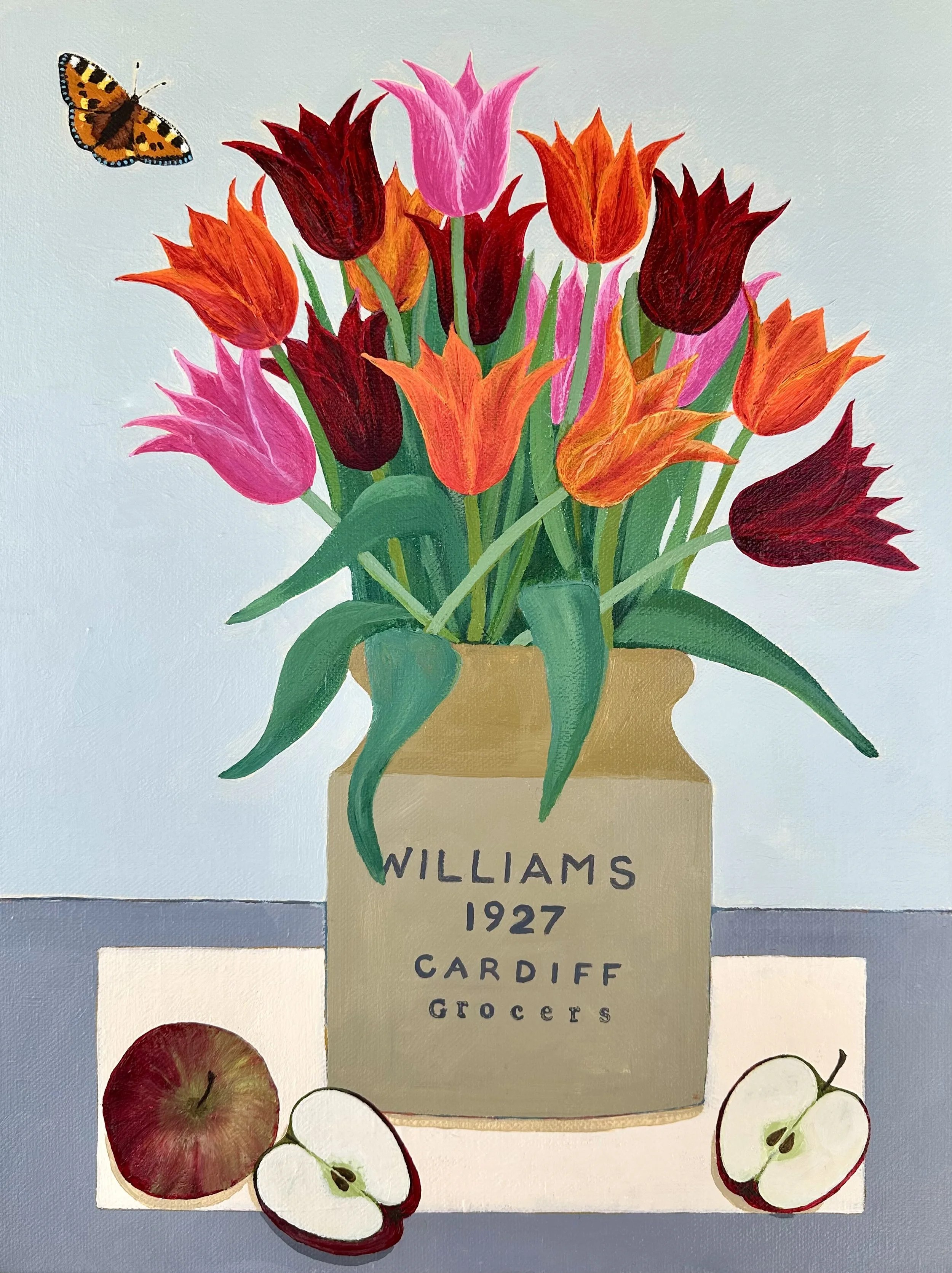 Painting - Tulips and tortoiseshell by Christine McBeth