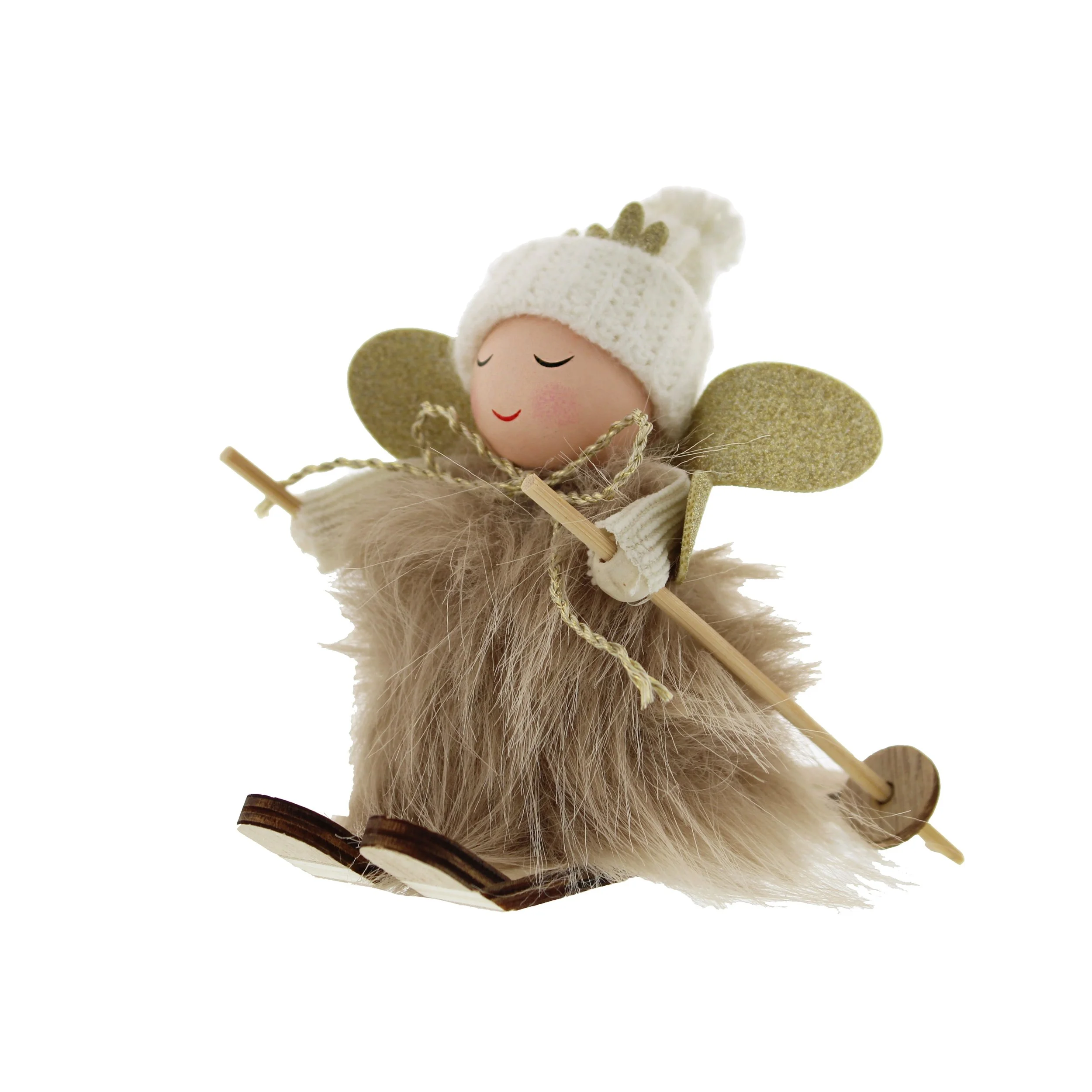 Fairy - Beige with gold wings on ski
