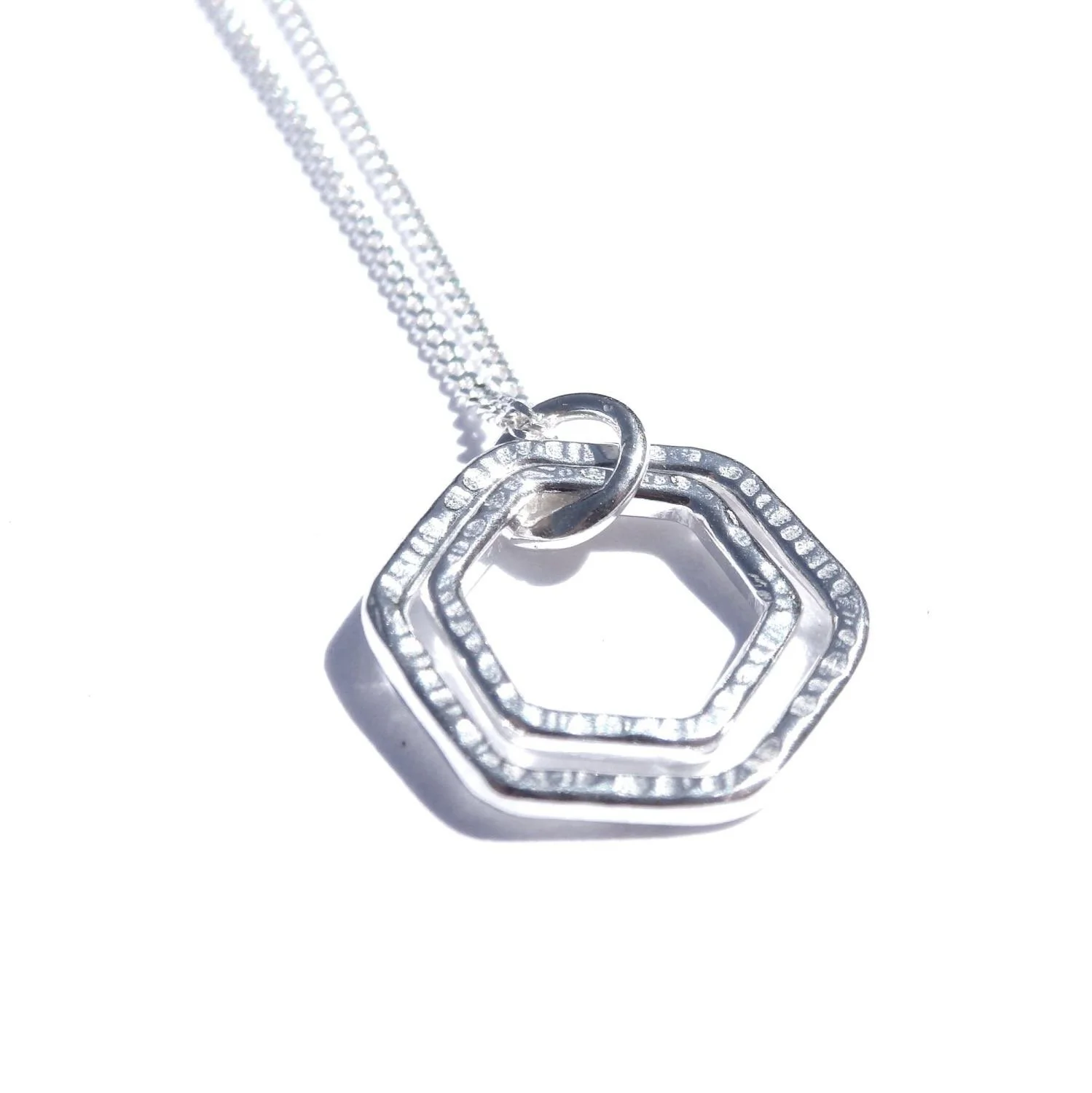 Pendant - Double hexagon by Wendy Nutt