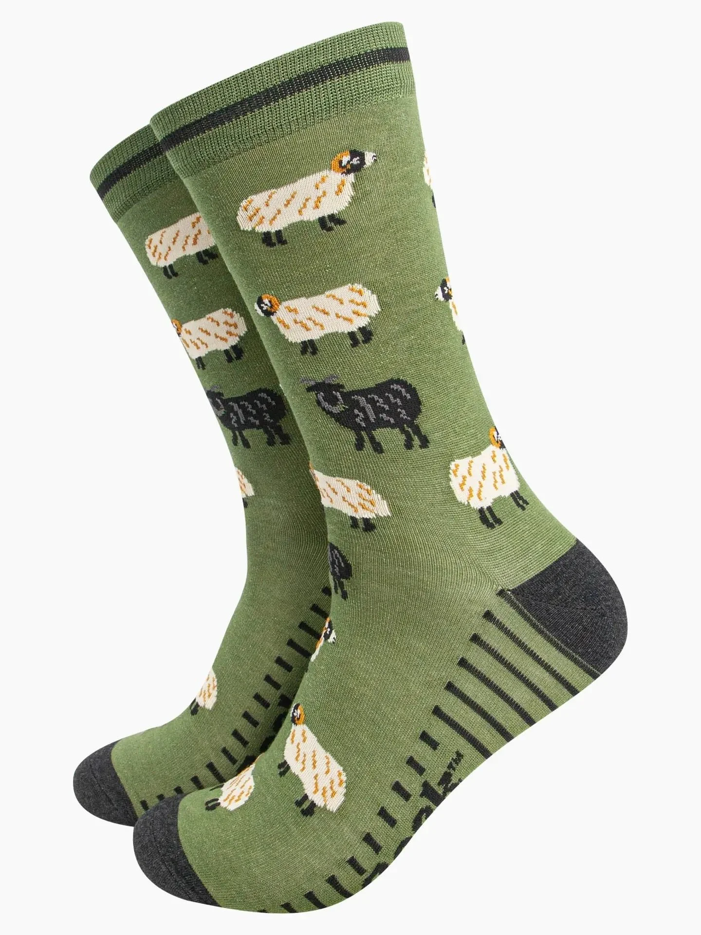 Socks - Sheep green and black for him