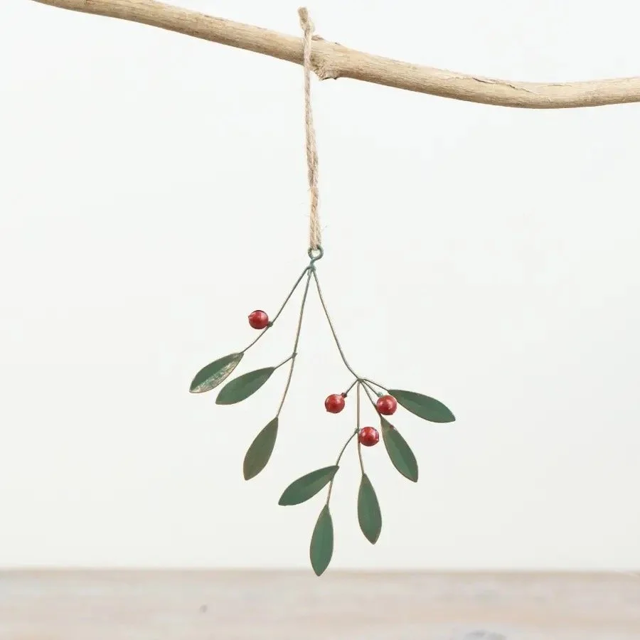 Hanging - Metal red berry bunch
