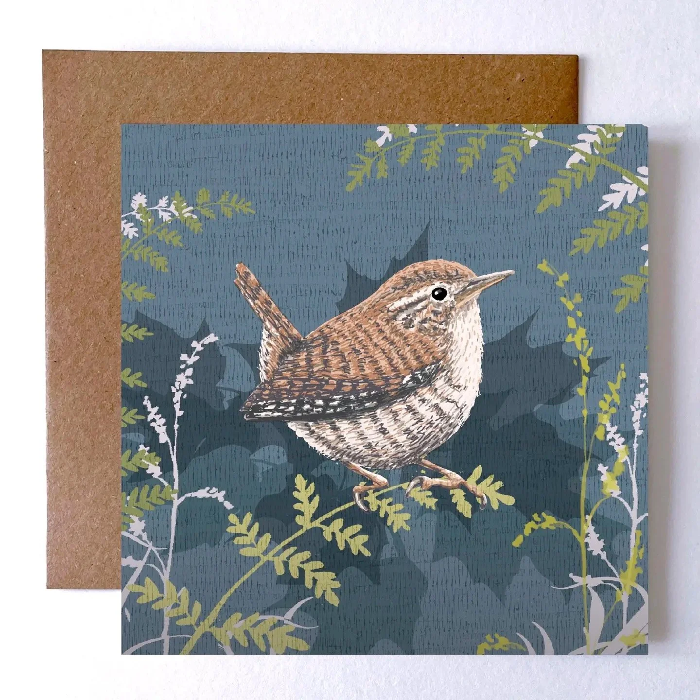 Art card - Navy Wren by Helen Briggs