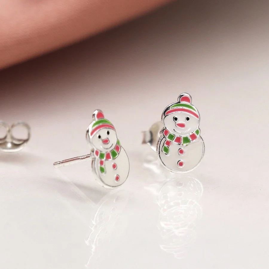 Earrings - Christmas Snowmen