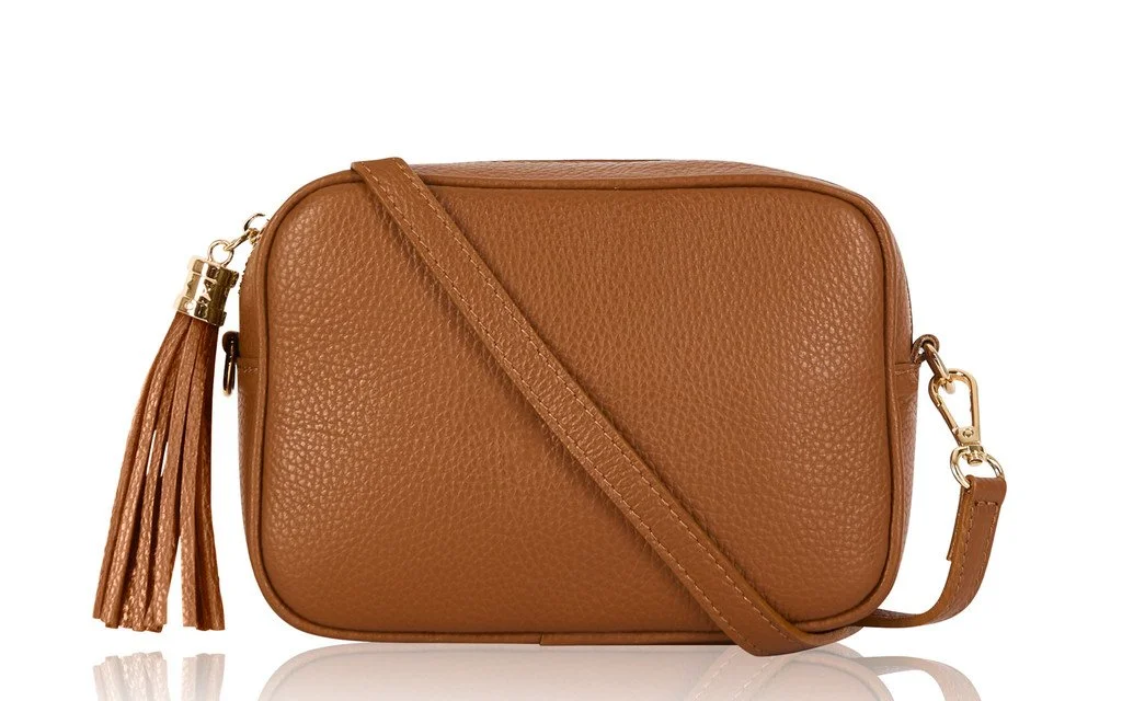 Leather shoulder bag medium - Tan