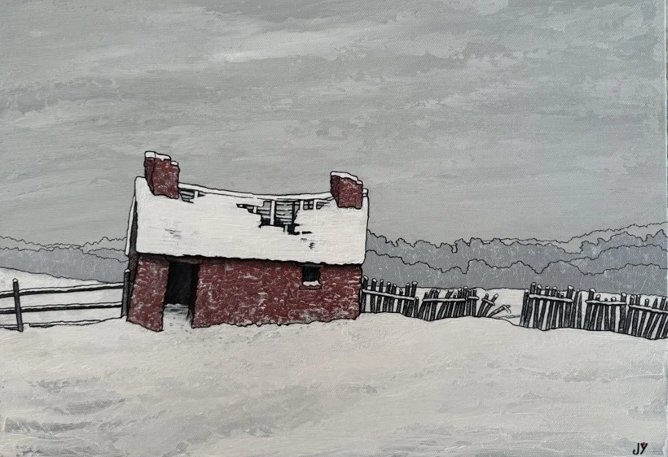 Print - Red Barn by Joy Saunders