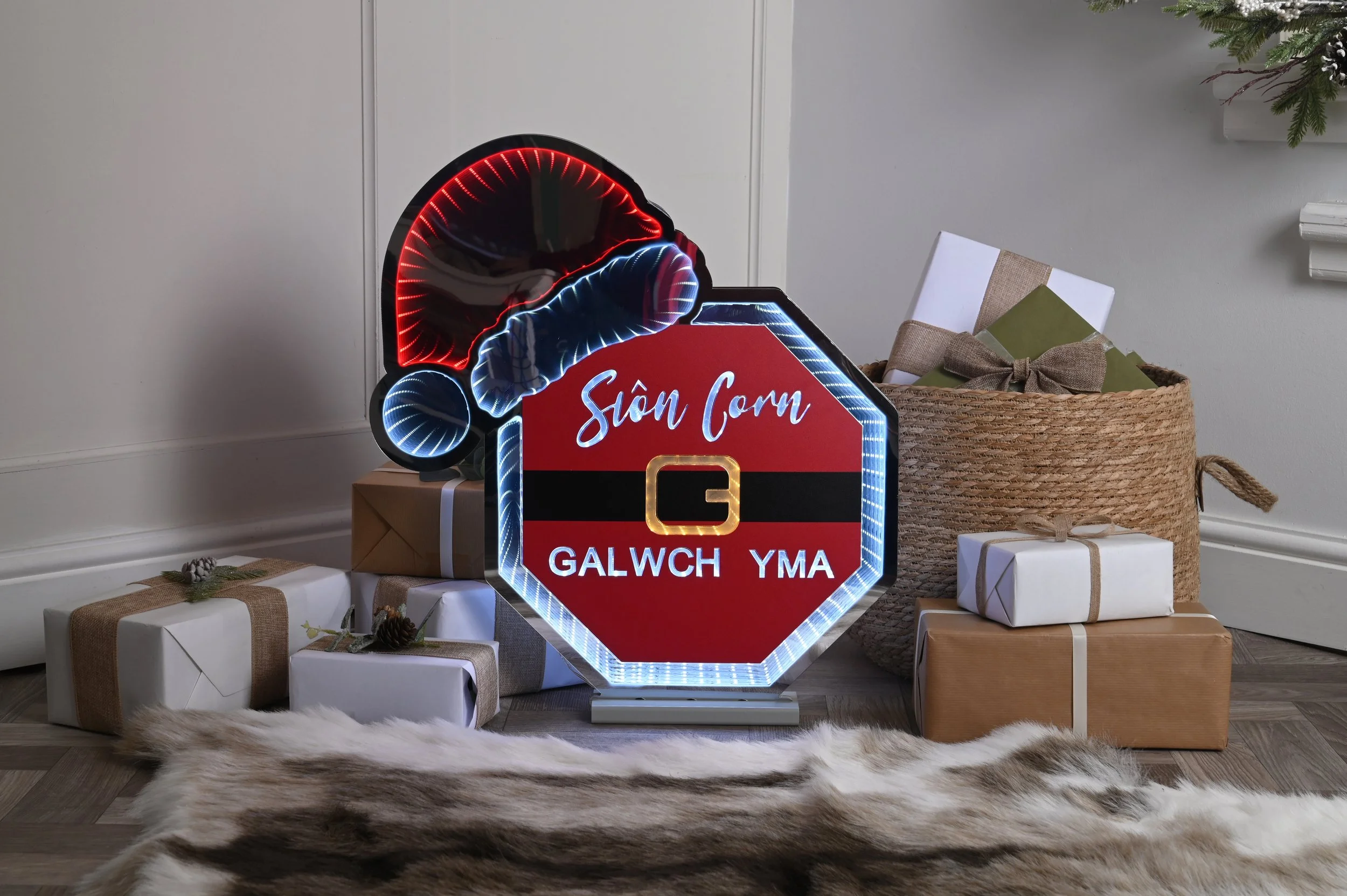 Light up sign - Sion Corn Galwch Yma