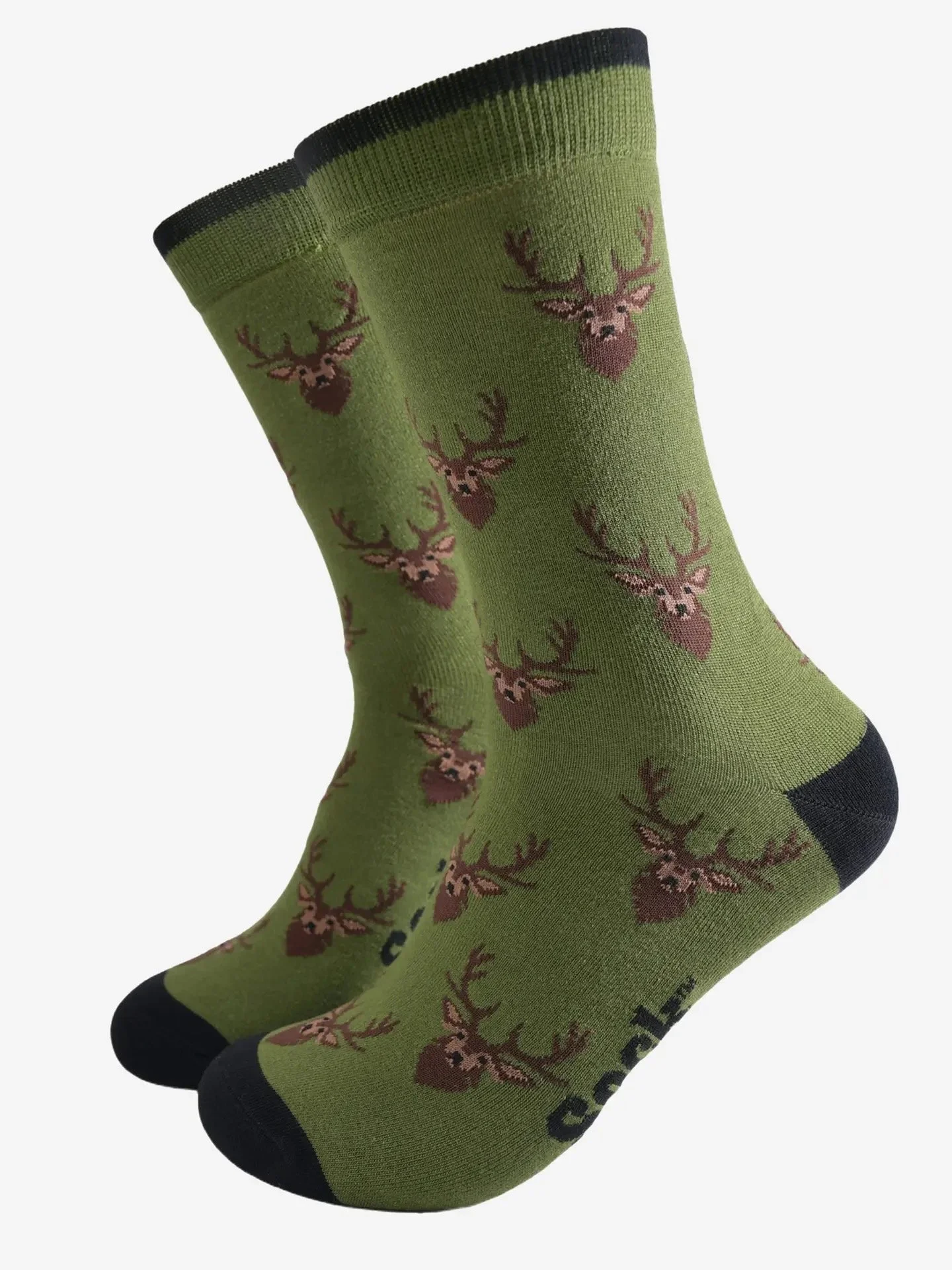 Socks - Stag green and black for him