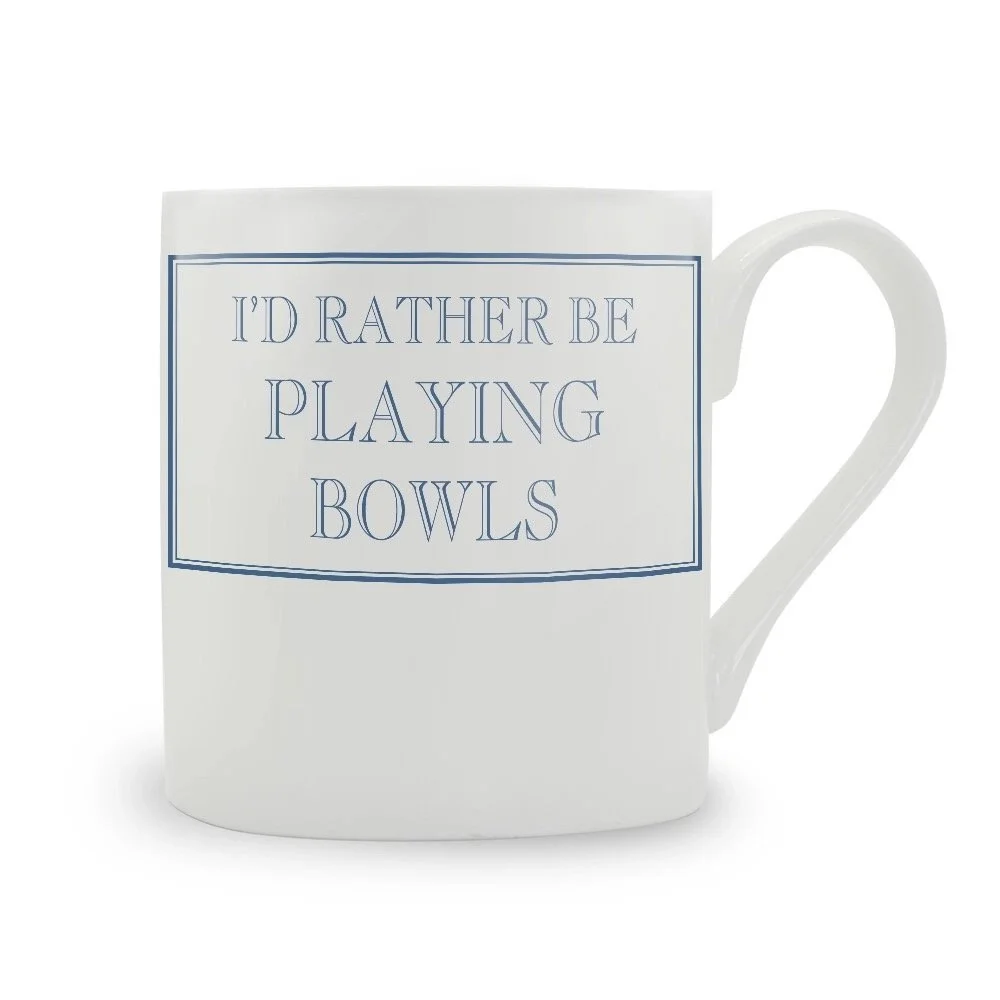 I'd Rather Be Playing Bowls - Mug blue