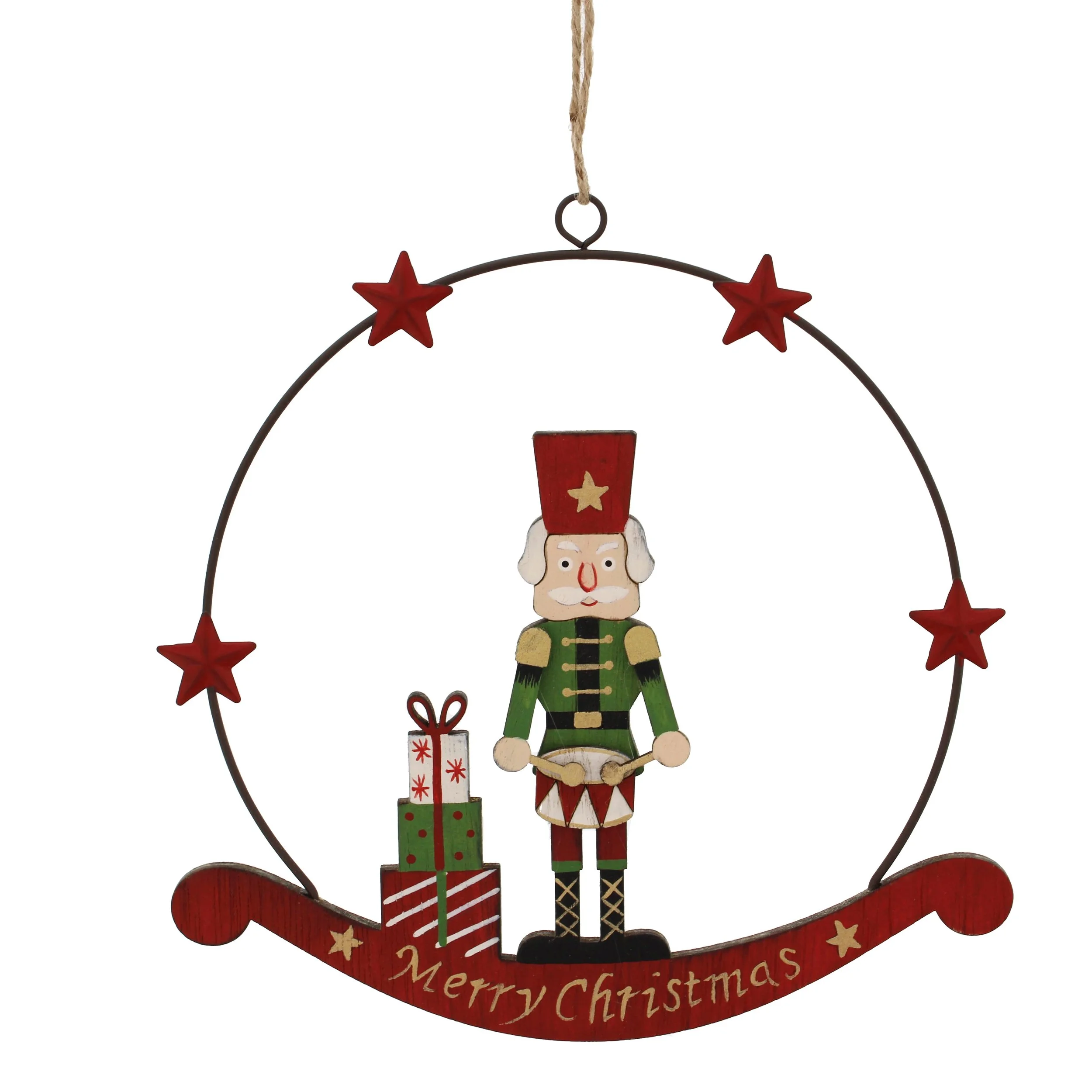 Hanging metal ring with Nutcracker Soldier