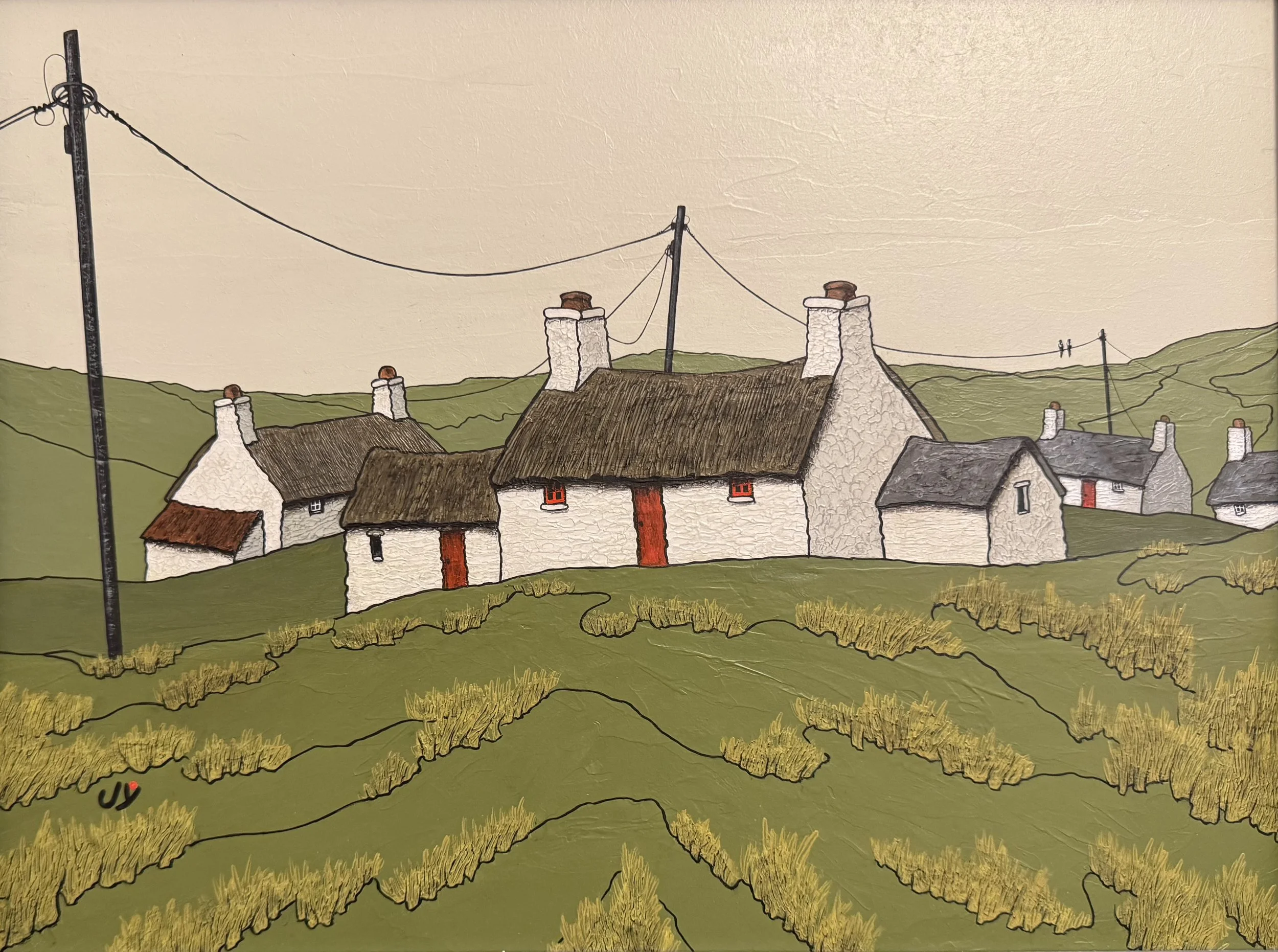 Print - Green Hill by Joy Saunders