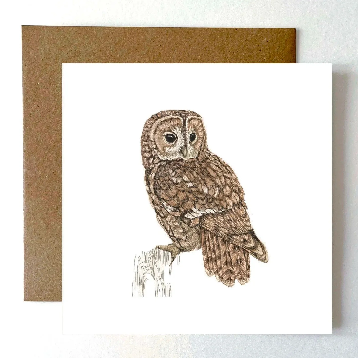 Art card - Tawny Owl by Helen Briggs
