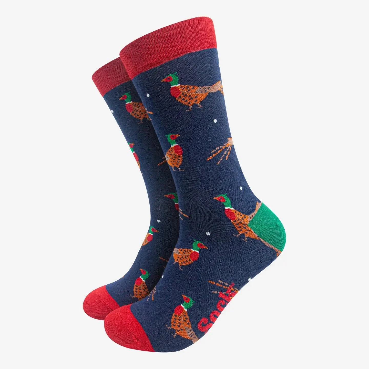 Socks - Pheasant navy blue and red for him